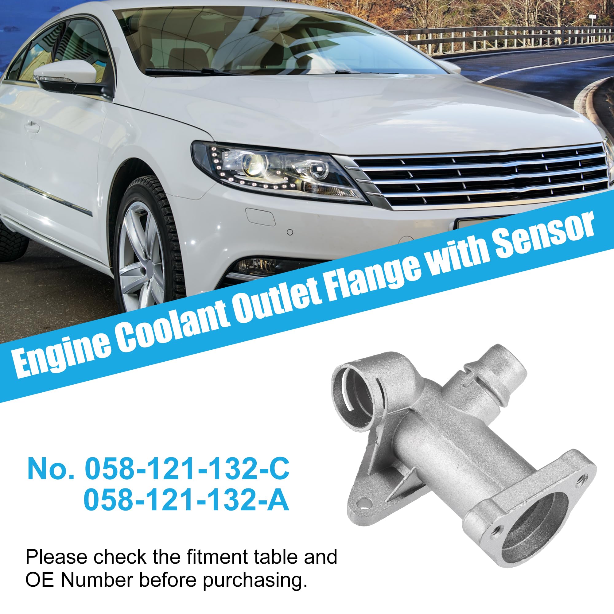QUARKZMAN Motorkühlmittel-Auslassrohr Für VW Passat 00-05 1 Satz | Metall, Zustand: Brandneu, Für Audi A4 1.8T, Nr. 058121132/058121132A/058121132C