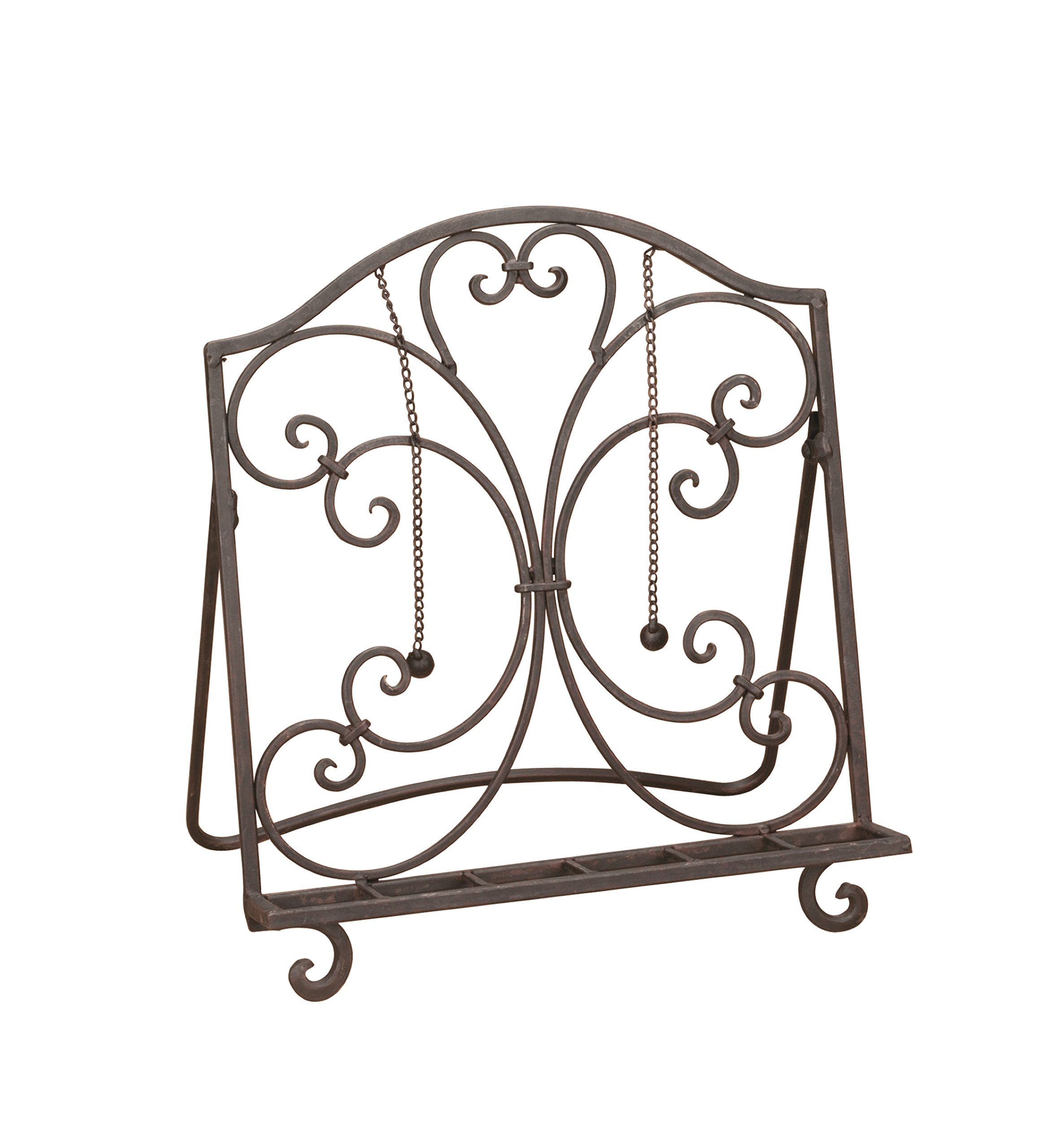 TRIPAR Baldwin Metal Cookbook Stand, for Use with iPads, Tablets, Catalogs, Cookbooks, Recipe Holders, Portable, Adjustable, Free Standing