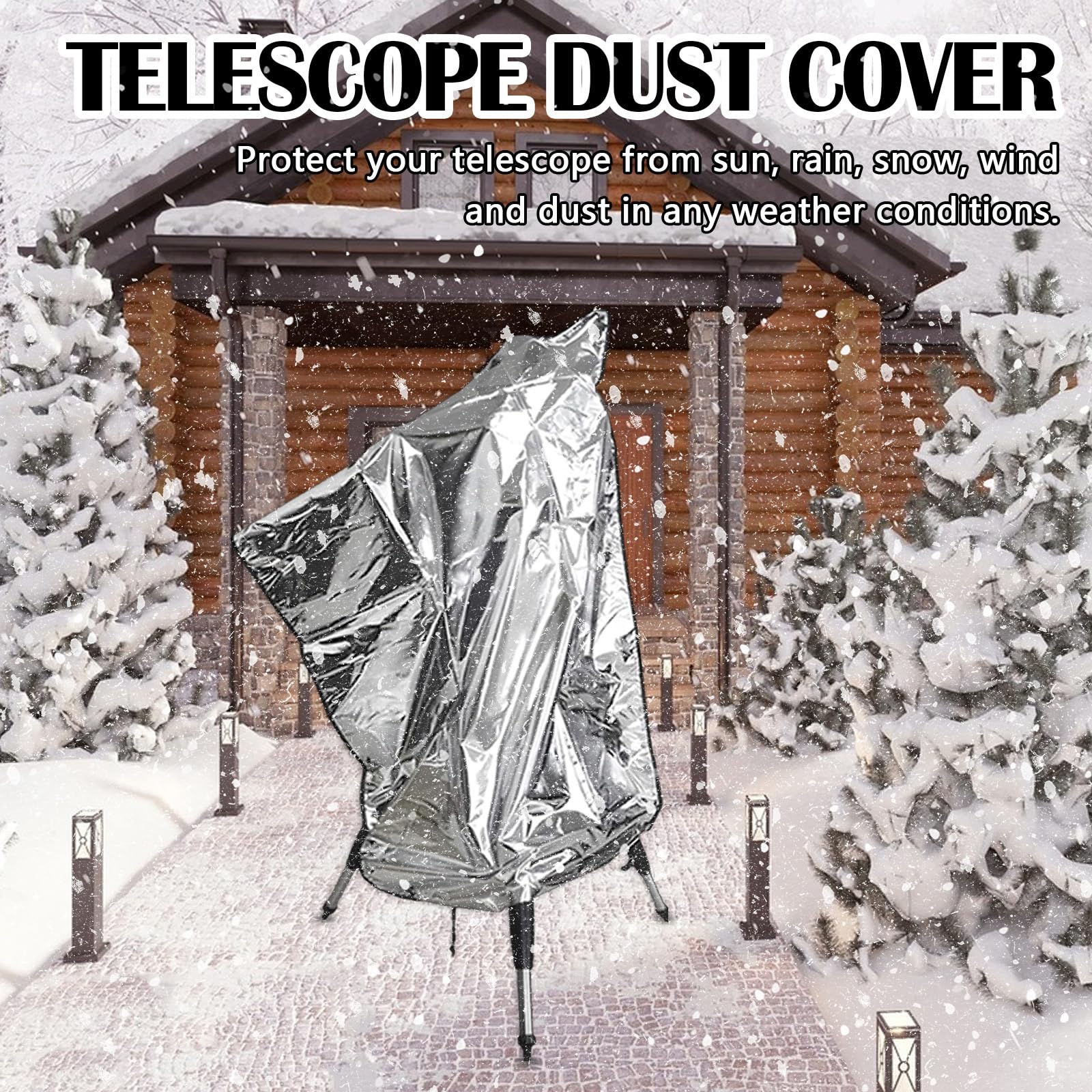 Copertura Protettiva del Telescopio, 120x160cm Copertura Antipolvere del Telescopio, 420D Copertura Protettiva Telescopio All'aperto con Borsa Portaoggetti, Impermeabile, A prova di Vento