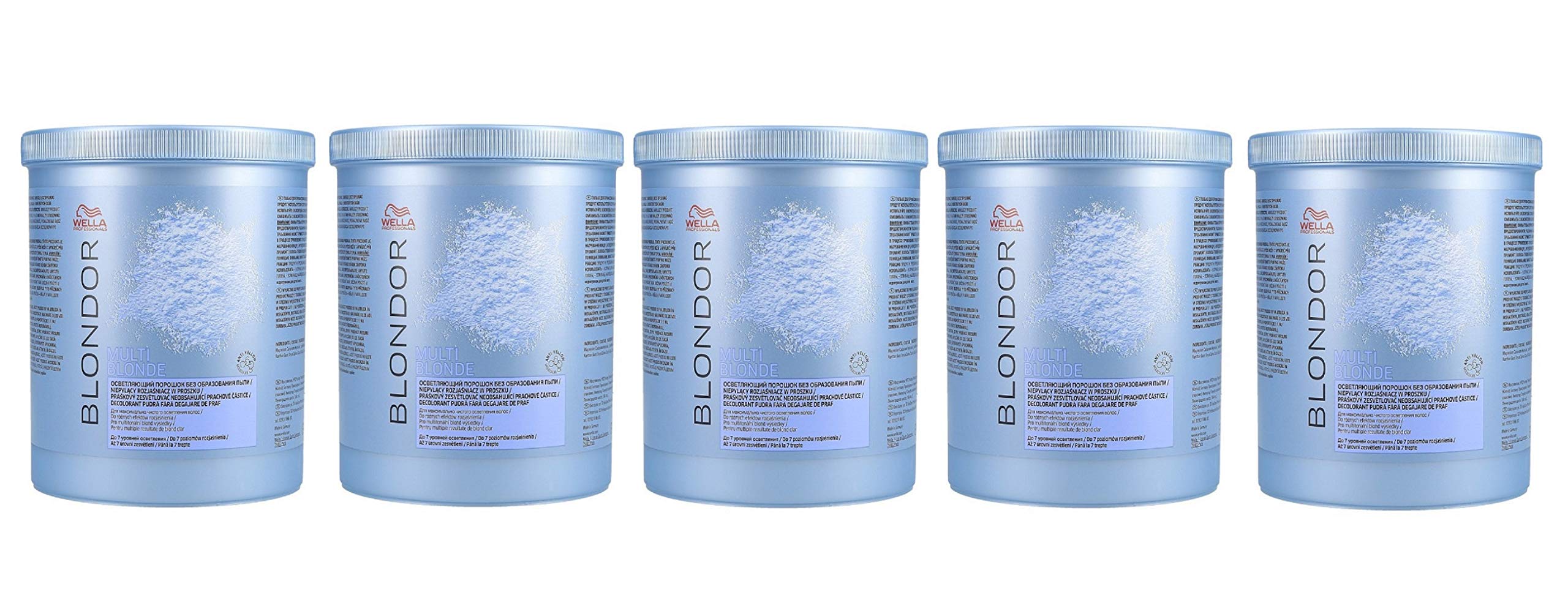 5er Wella Professionals Blondor Multi Blonde Powder Blondierung 800 g