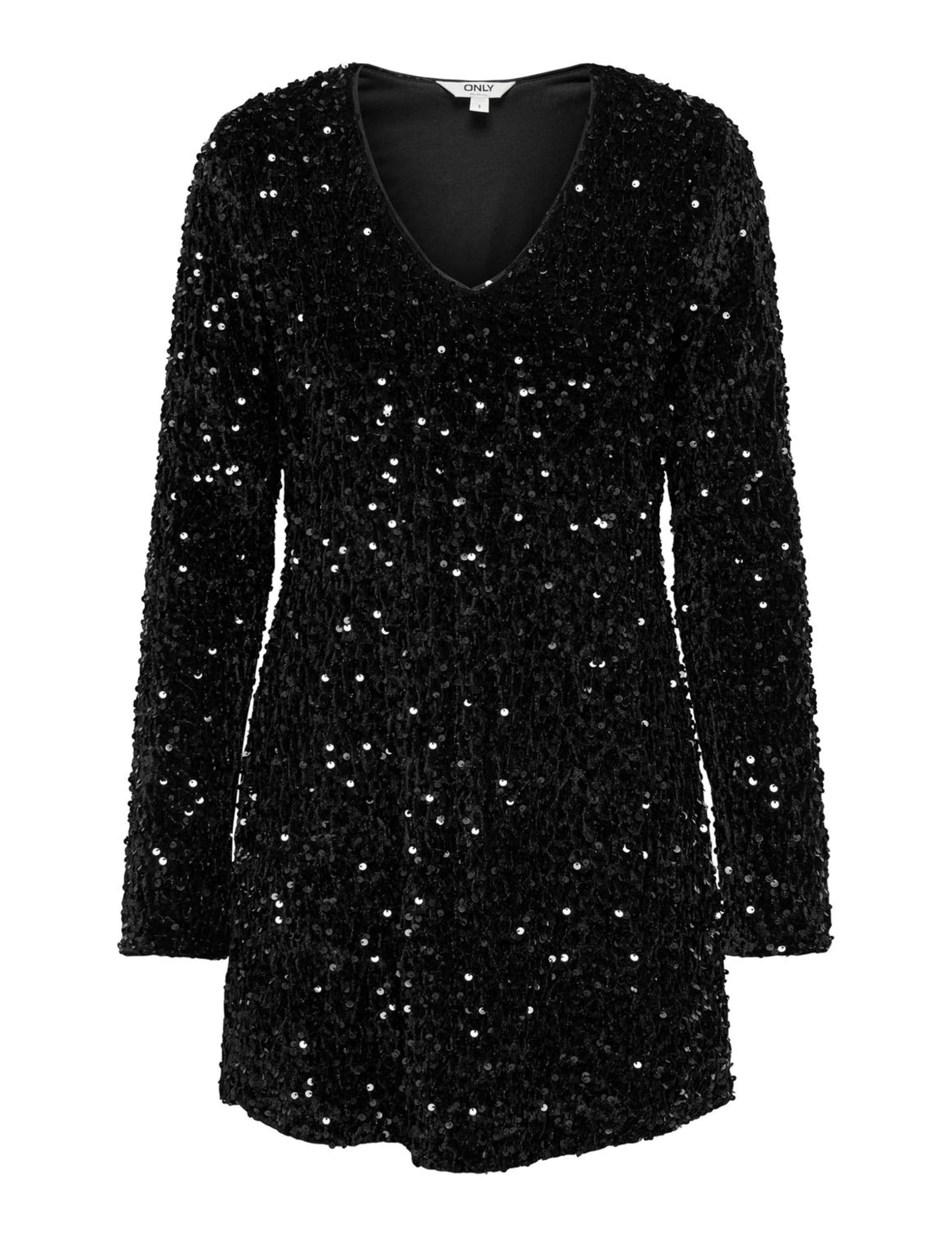 ONLY Onlanika LS Sequins V-Neck Dress Wvn Onlanika LS Sequins - Abito con Scollo a V Donna (Pacco da 1)