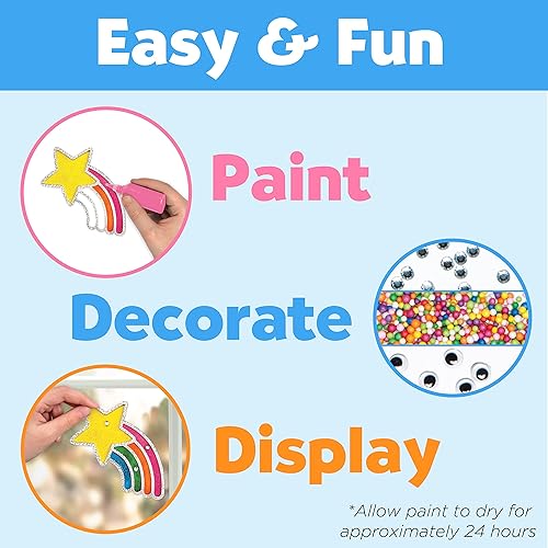 Miniatura 5 de Creativity for Kids Easy Sparkle - Kit de arte para ventana, pintura y decora 7 atrapasoles de bricolaje, artes y manualidades para niños de 6 a 8
