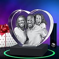 Vista 9 de ArtPix 3D Foto de cristal de alta calidad, personalizada para mamá, mujer, esposa, ella, él, hombres, abuela, regalo personalizado con tu propia