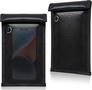 yaokvide Faraday Bags for Phones & Car Keys, Fireproof & Waterproof Faraday Key Fob Protector, Anti-Theft Signal Blocker Pouch