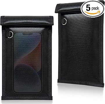 yaokvide Faraday Bags for Phones & Car Keys, Fireproof & Waterproof Faraday Key Fob Protector, Anti-Theft Signal Blocker Pouch