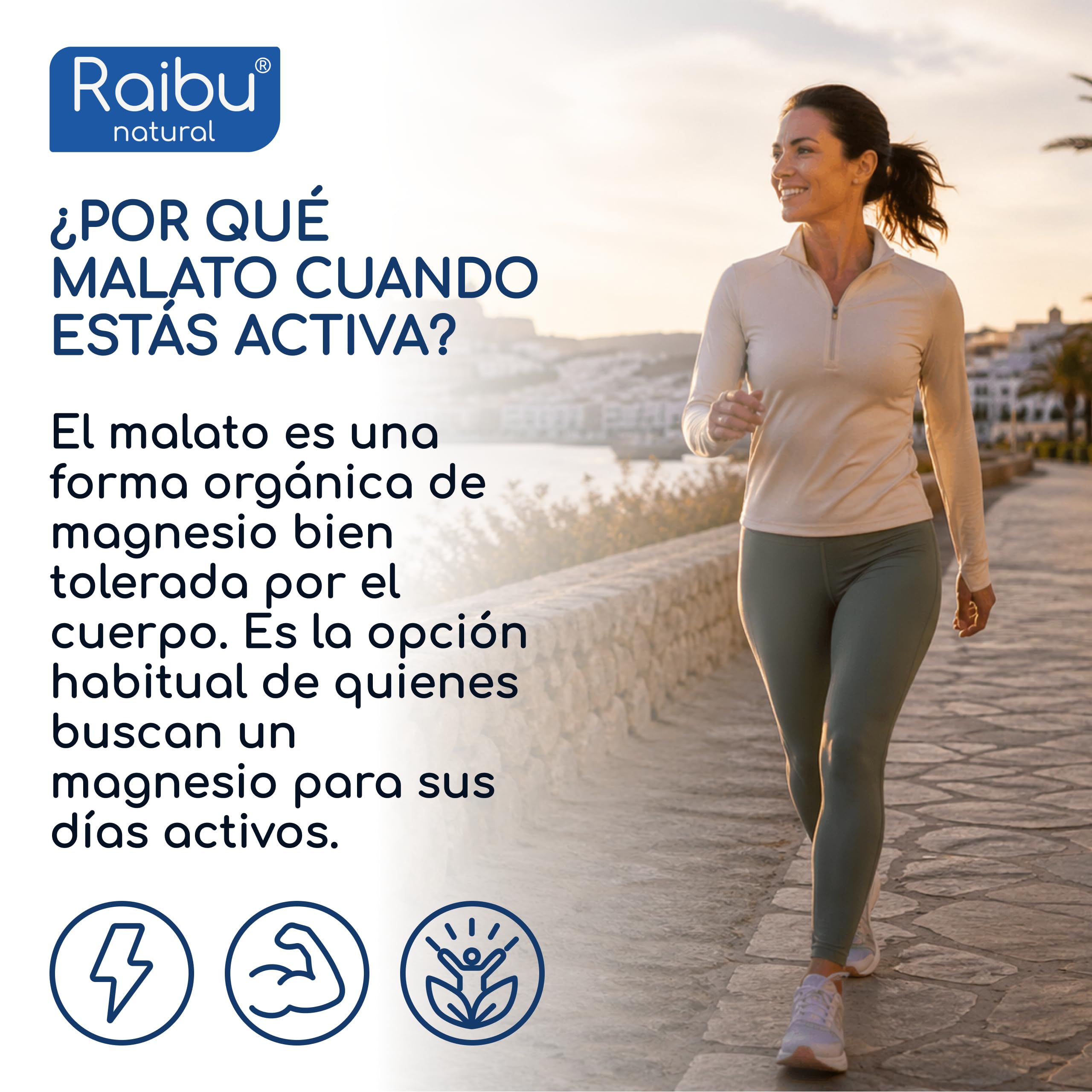 Magnesio Malato 2250 mg al Día (450 mg de Magnesio Elemental) - 240 Cápsulas - Energía, Músculos y Sistema Nervioso - Alta Dosificación y Biodisponibilidad - Sin Aditivos, Sin Gluten