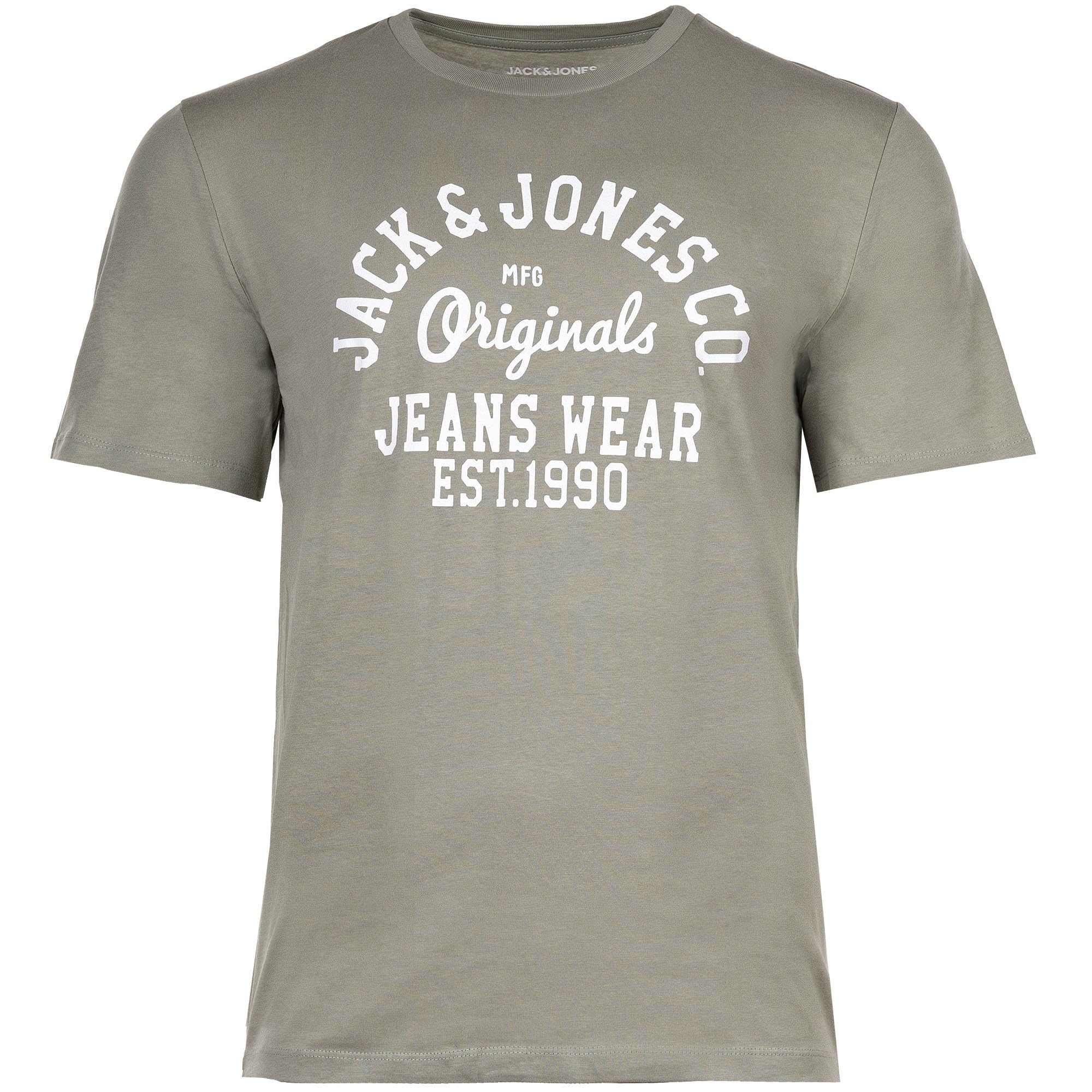 JACK & JONES Męski zestaw 5 t-shirtów w różnych stylach, nadrukach i kolorach, z bawełny