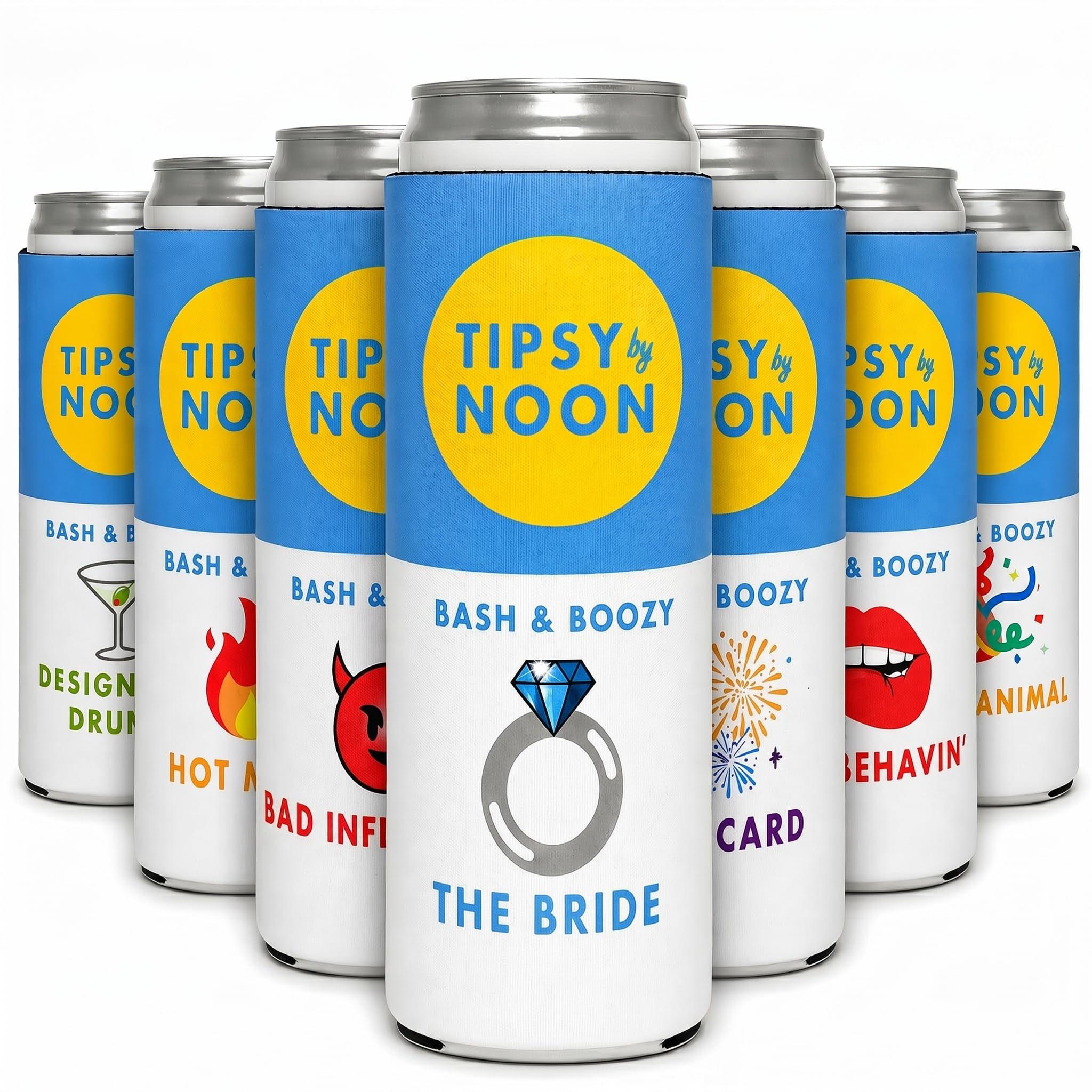 Slim Can Cooler - Tipsy by Noon - 7 Pack