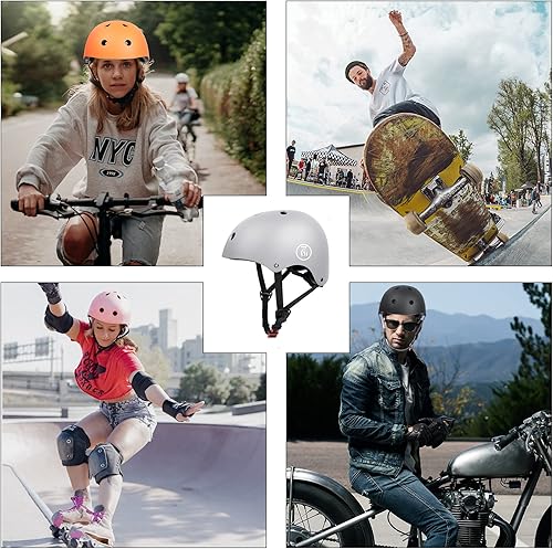 Miniatura 37 de 67i Casco de bicicleta, casco de patineta para adultos, ciclismo, scooter, cascos para hombres y mujeres, casco de patinaje ajustable