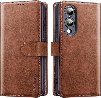 Wallet case for Samsung Galaxy S25 Edge, with Credit Card Holder,Magnetic Flip PU Leather Shockproof Full Protective Women Men Cover 25Edge S25Edge 5G Phone case Brown