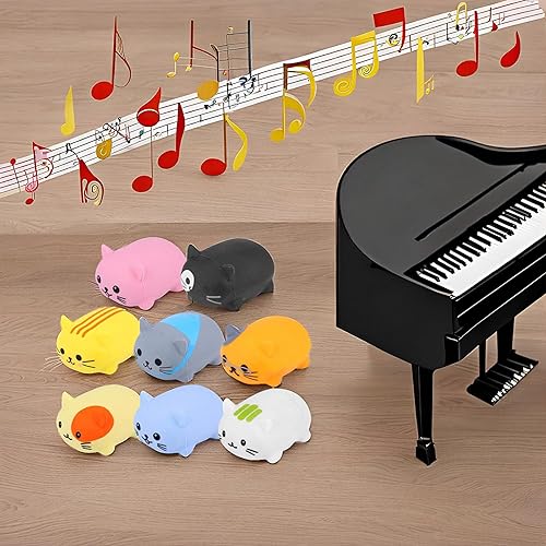 Miniatura 4 de Dilwe Gato a escala musical, piano de música sensible al tacto, juguete divertido de aprendizaje con caja de embalaje (#1) coche