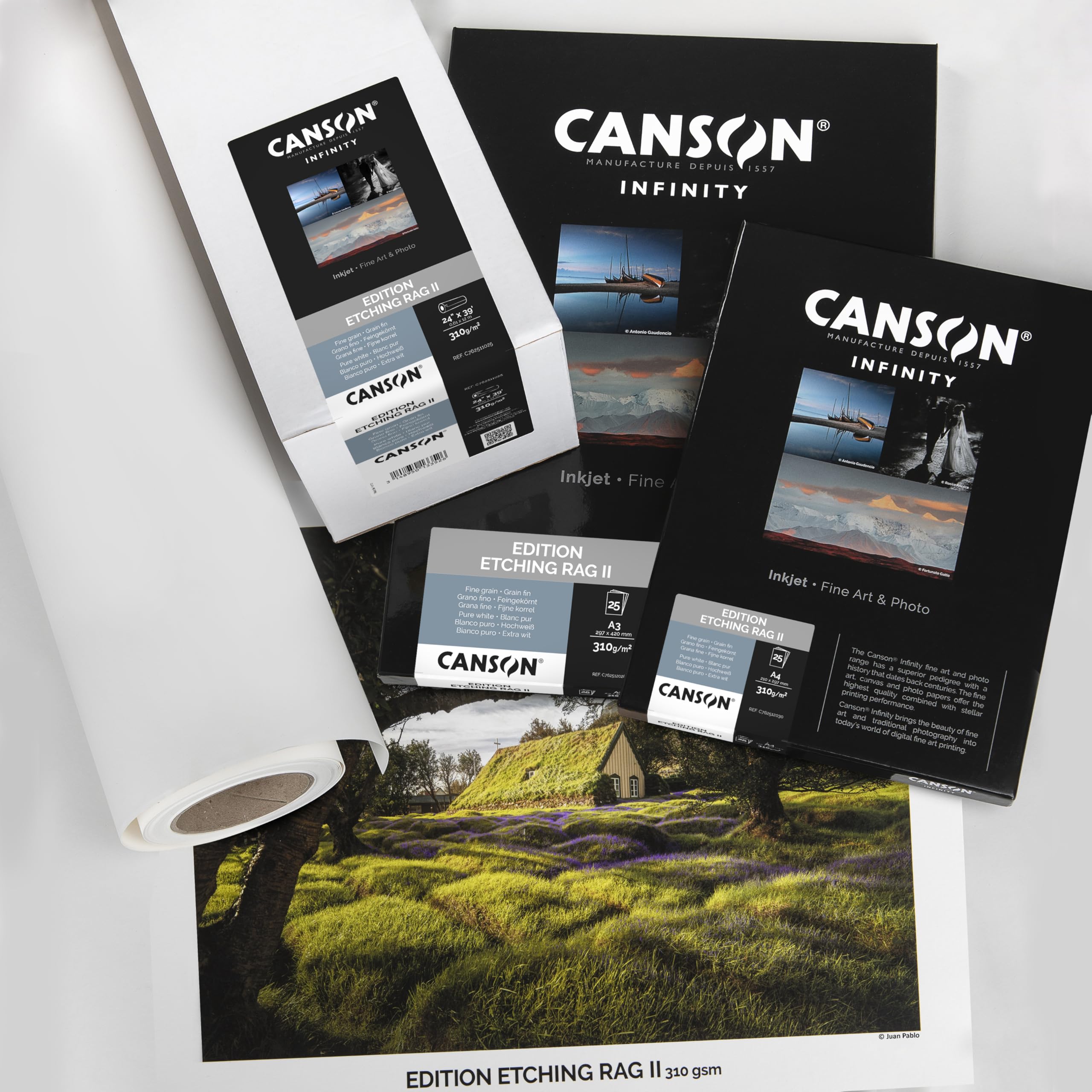 Canson Infinity Edition Etching Rag, digitales Fotopapier, feine Körnung, 310 g, Box, A3-29,7 x 42 cm, Weiß, 25 Blatt
