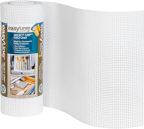 EasyLiner Select Grip - Revestimiento de estante para cajones y armarios, fácil de instalar y cortar para ajustar, revestimiento de estante