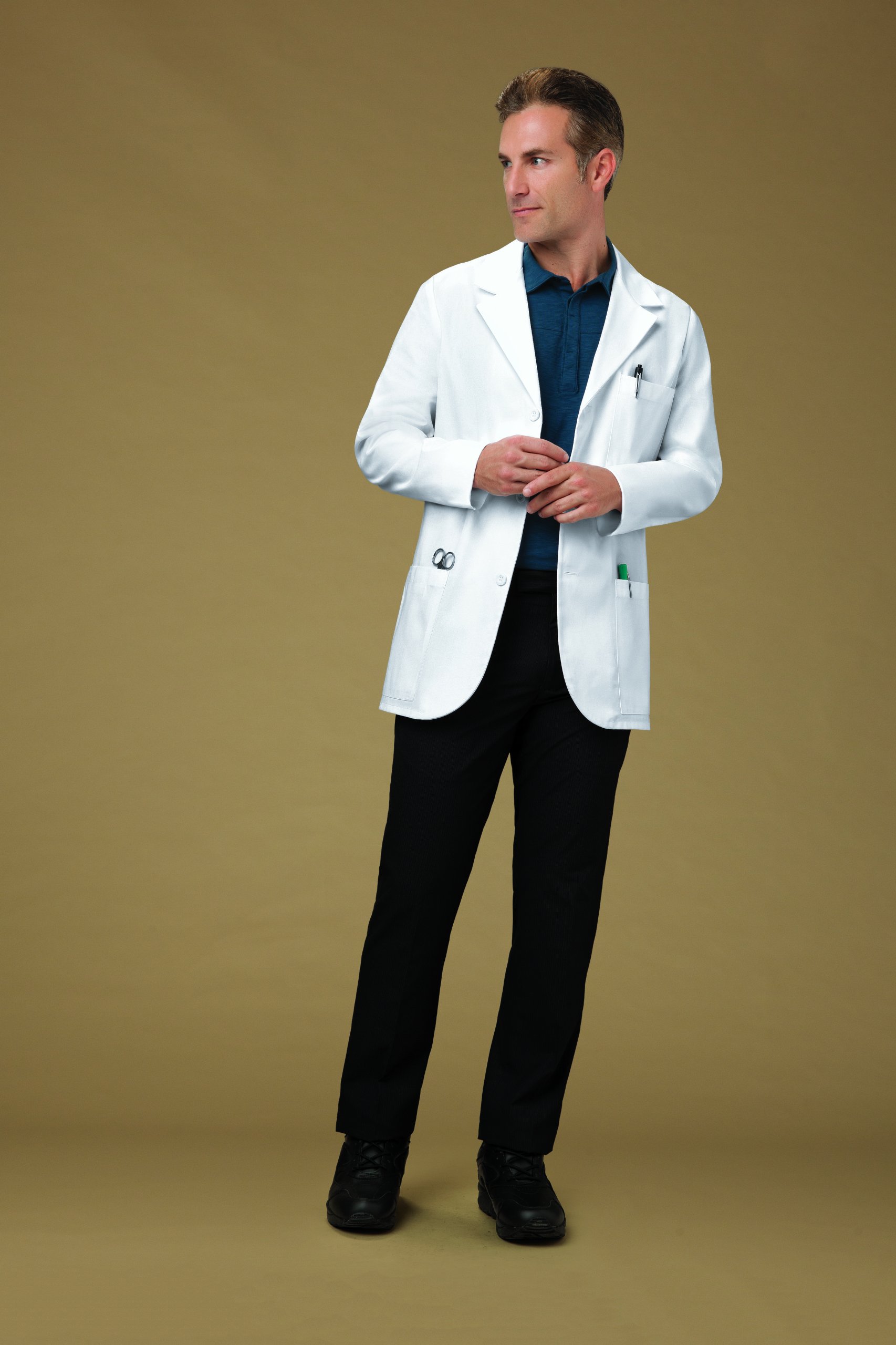 Cherokee Men's Tall 31 Inch Big Consultation Lab Coat, White, XXX-Large