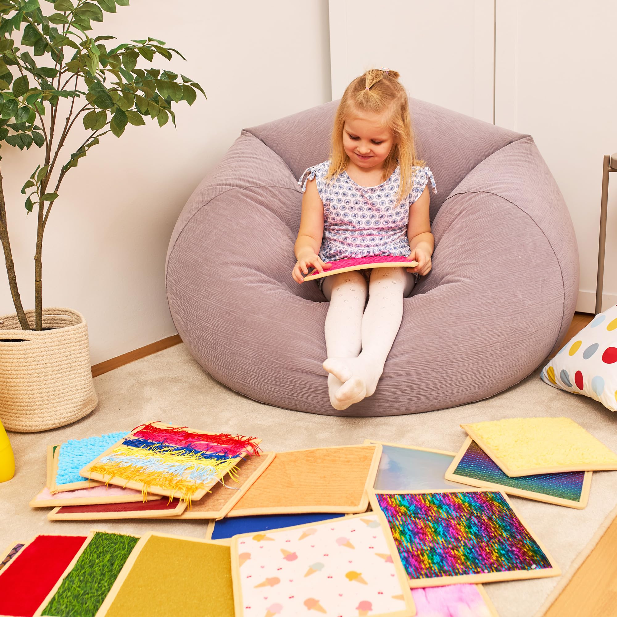 24 Pannello Sensoriale per Bambini | Piastrelle Sensoriali Testurizzate | Parete Sensoriale per Gioco e Apprendimento | Tappetini Sensoriali per Bambini e Aule | Pannelli Interattivi con Texture