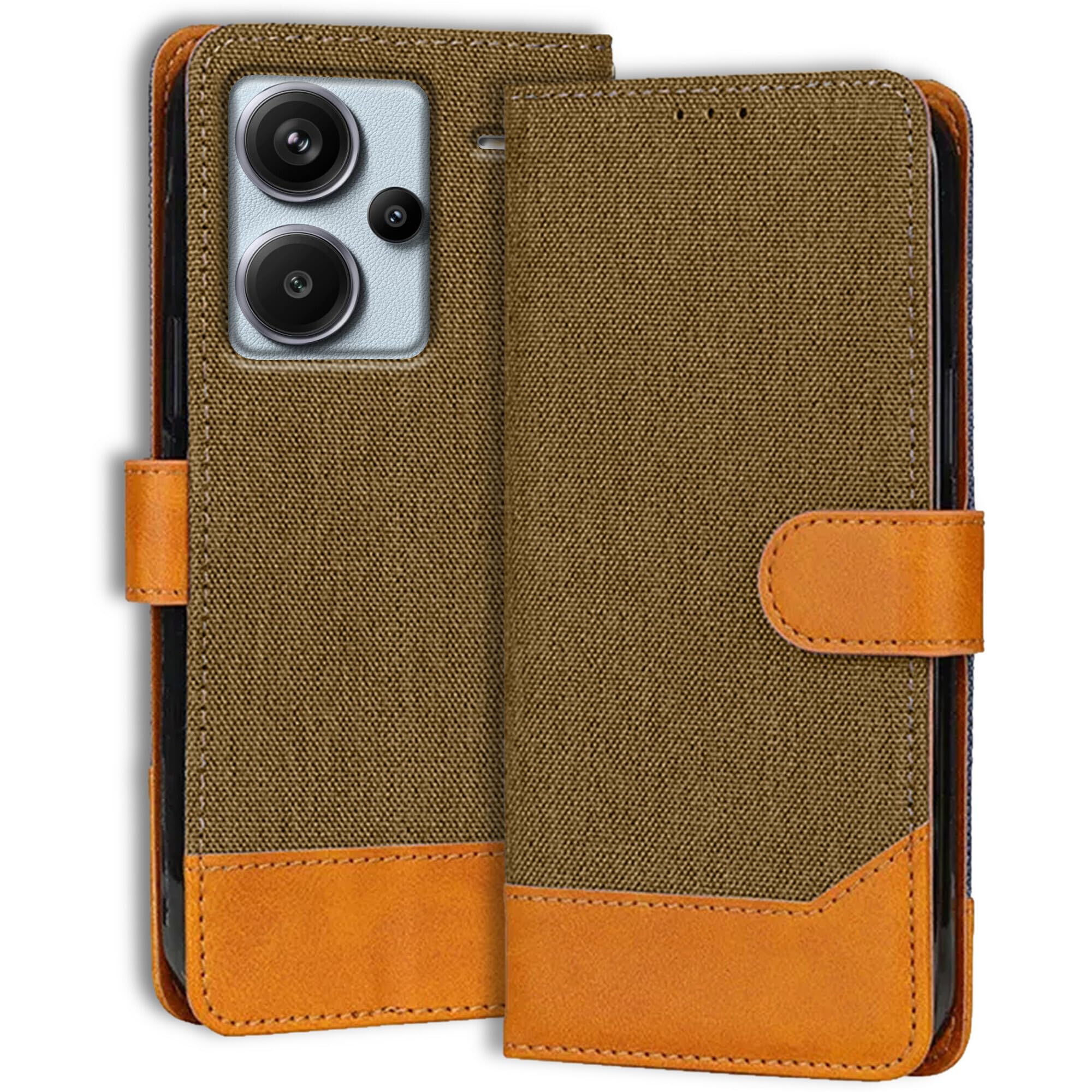 Accesorios Denim & Leather Flip Cover for Redmi Note 13 Pro Plus 5G | Inbuilt Stand & Pockets | Premium Leather Mobile Phone Case Redmi Note 13 Pro Plus 5G (Dark Brown) (B0D2DMX6XT) Amazon Price History, Amazon Price Tracker