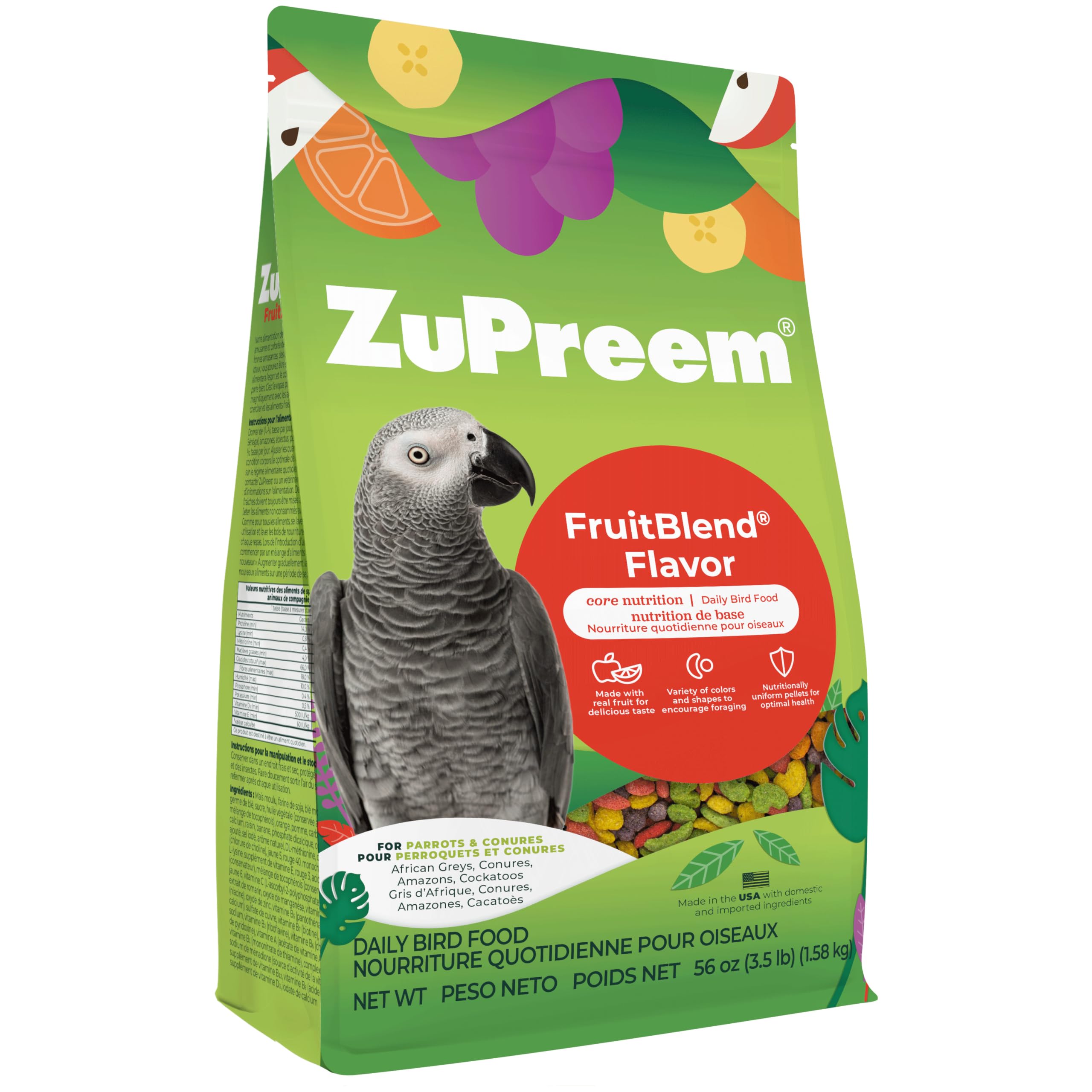 Amazon.com : ZuPreem FruitBlend Bird Pellets, Daily Bird Food for