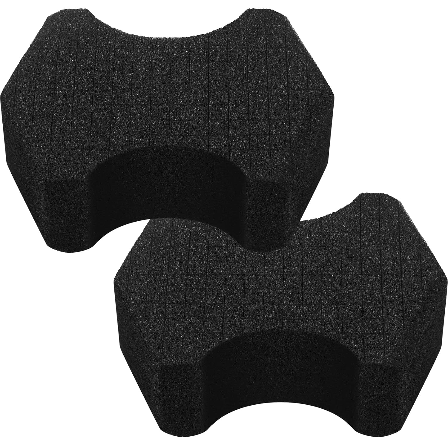 Esponja de Lavagem de Carro Ultra Black - 2 Peças, Design Cortado em Cruz, Espuma Preta Macia para Lavagens com Sabão e Sem Enxágue, Detalhamento e Limpeza de Veículos