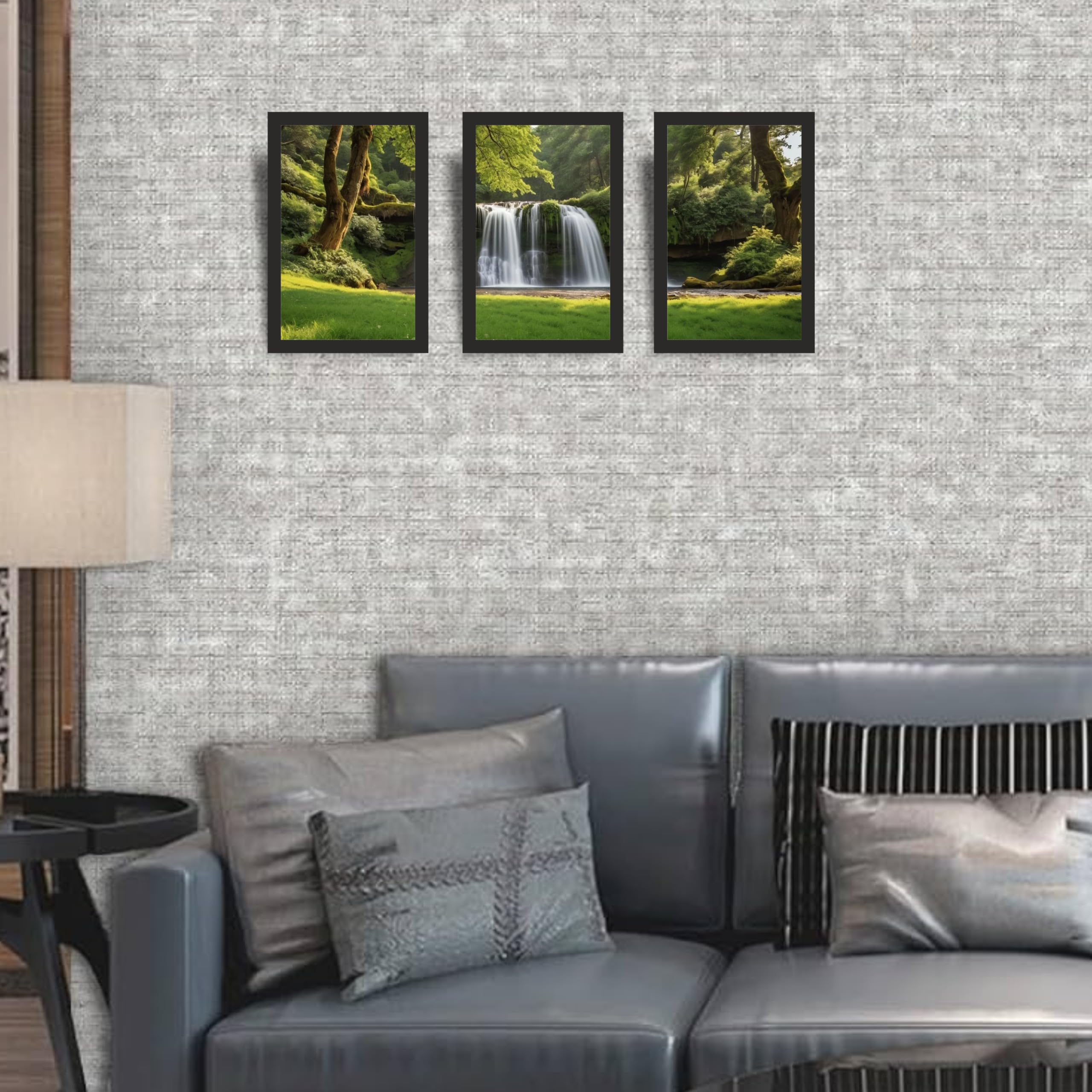 Forest Waterfall Wall Art Frame Set of 3