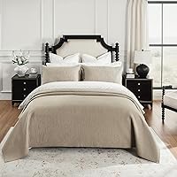 Vista 12 de Calla Angel Evelyn Stitch Chevron - Juego de edredón de algodón puro, 3 piezas, color café, chevron, tamaño Queen