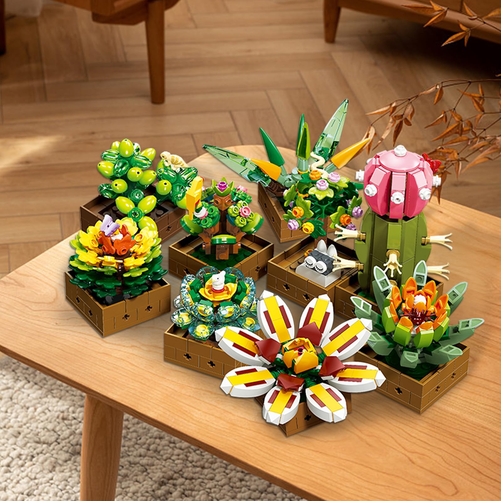 Amazon.co.jp: XFBASOHU 9つの花 多肉植物 ボタニカル