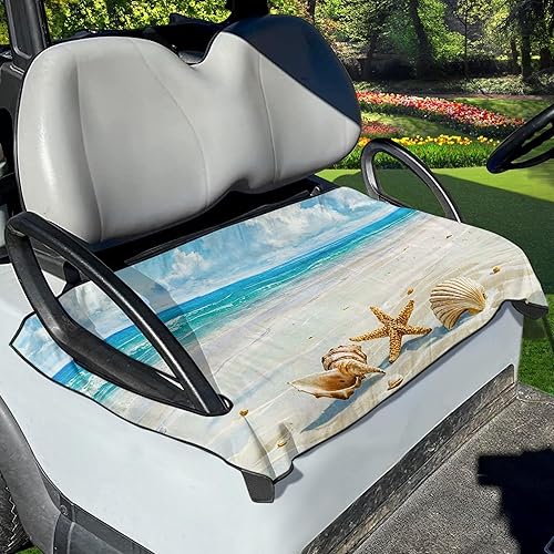Funda de asiento de carrito de golf, toalla portátil para asiento de coche, ajuste universal, carrito de golf de 2 asientos