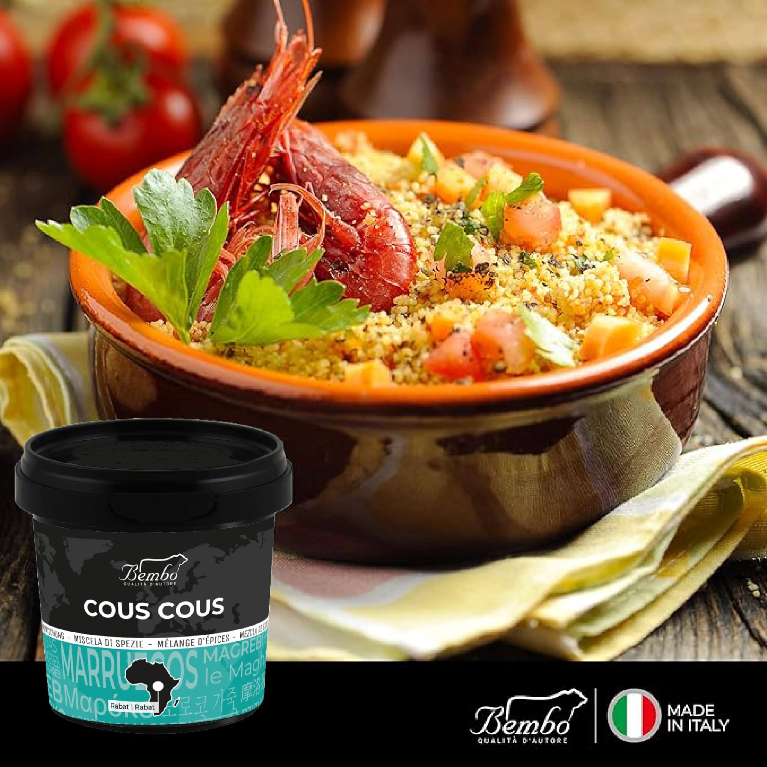 Mezcla de Especias para Cous Cous 60 g – Tradicional del Magreb – Ideal para Cous Cous, Cordero y Pescado