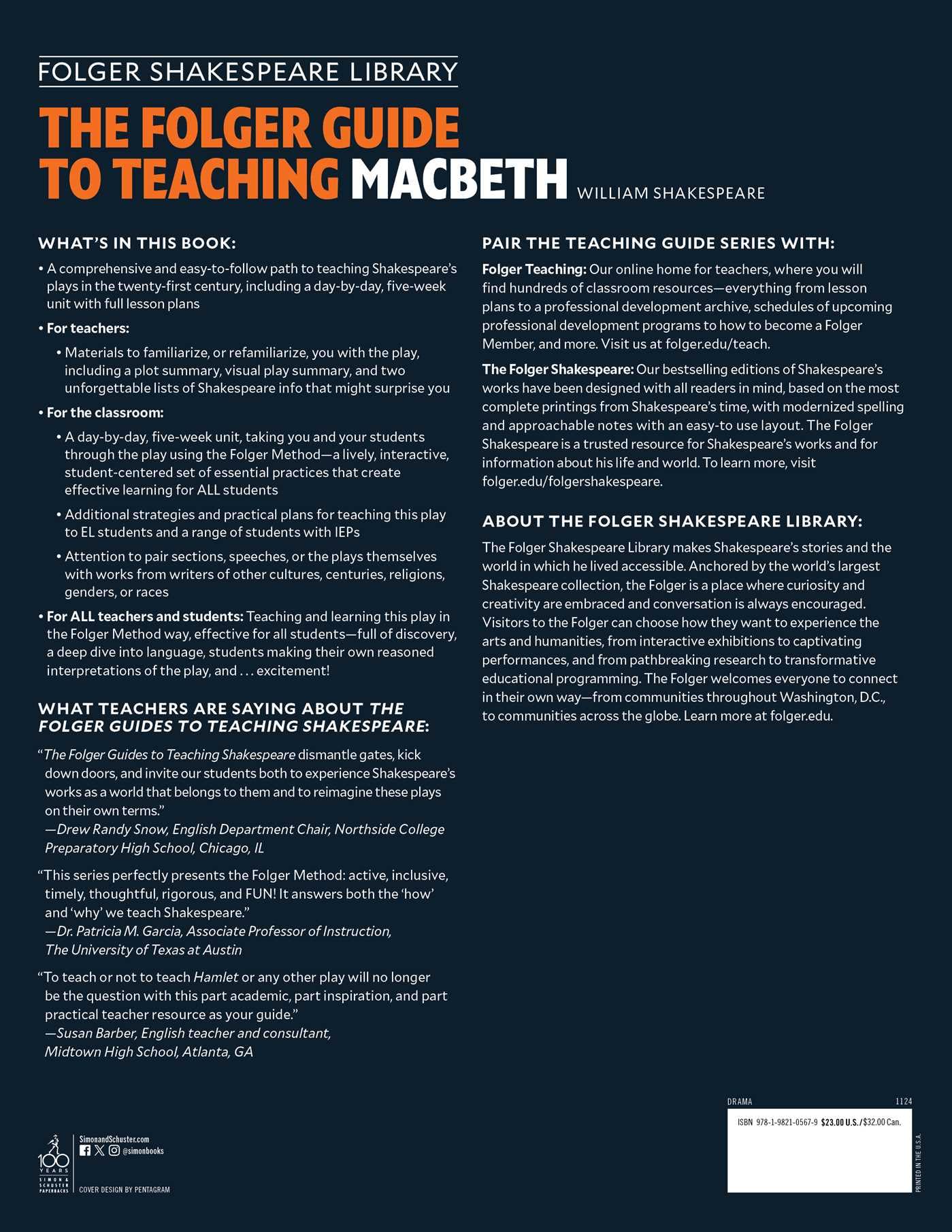 The Folger Guide to Teaching Macbeth (Folger Shakespeare Library)