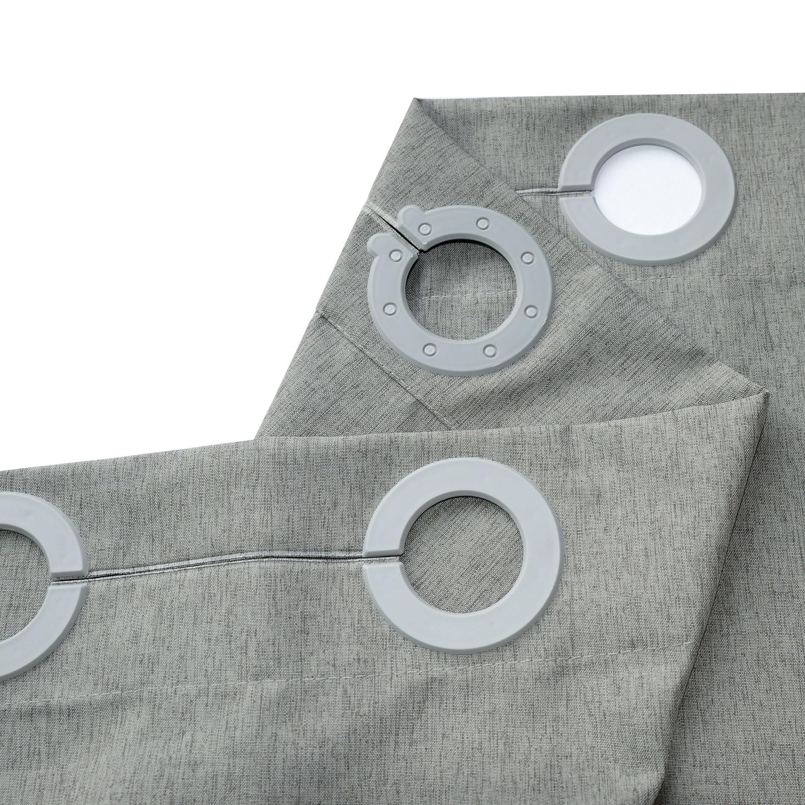 YISURE Tenda da doccia senza ganci, in lino sintetico, resistente, idrorepellente, lavabile in lavatrice, larghezza 200 x altezza 220 cm