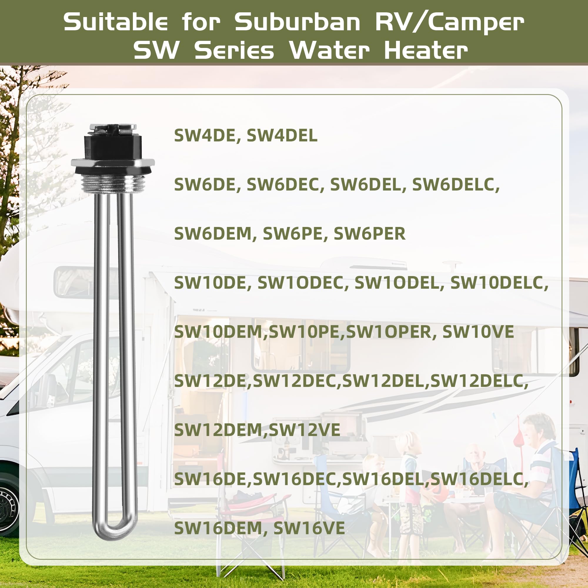 Amazon.com: 520900 RV Water Heater Element for Suburban RV SW