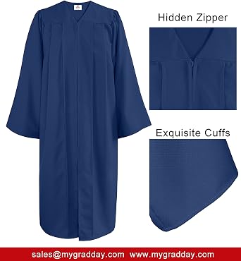 GraduationService Unisex Matte Graduation Gown Cap 2024 Tassel for High School and Bachelor