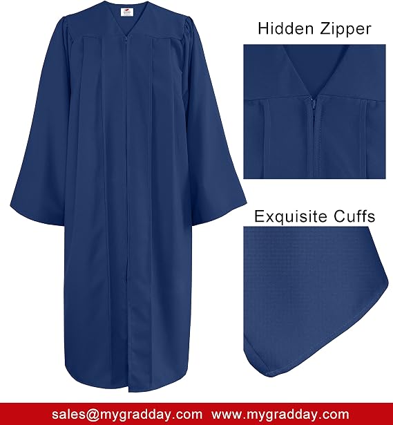 GraduationService Unisex Matte Graduation Gown Cap 2024 Tassel for High School and Bachelor