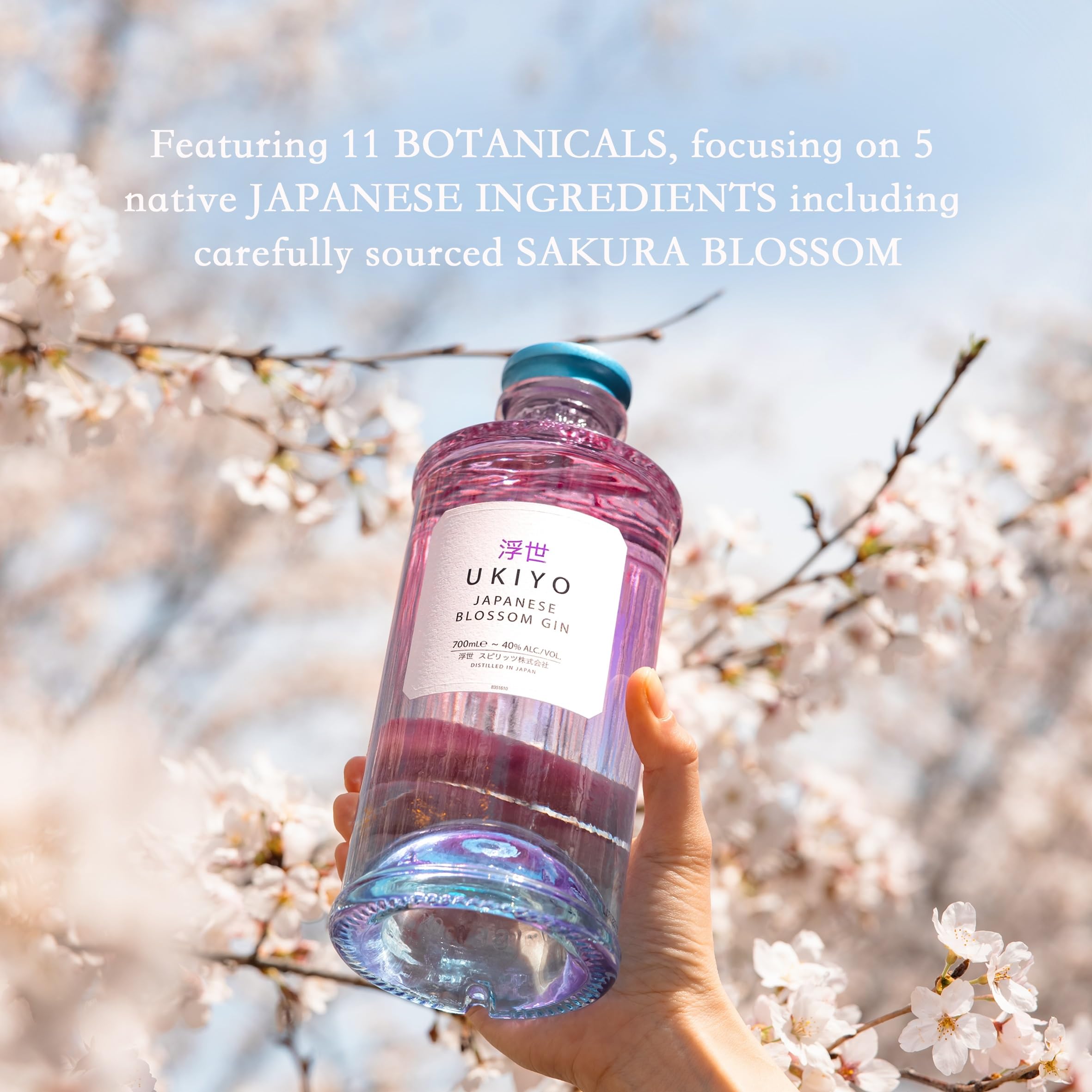 Ukiyo Japanese Blossom Gin 40% Vol. 0,7l