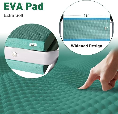 Miniatura 7 de Banco de jardín y asiento de jardín 2023, banco de jardinería plegable con almohadilla de espuma EVA de 8 pulgadas de ancho y bolsa de herramientas