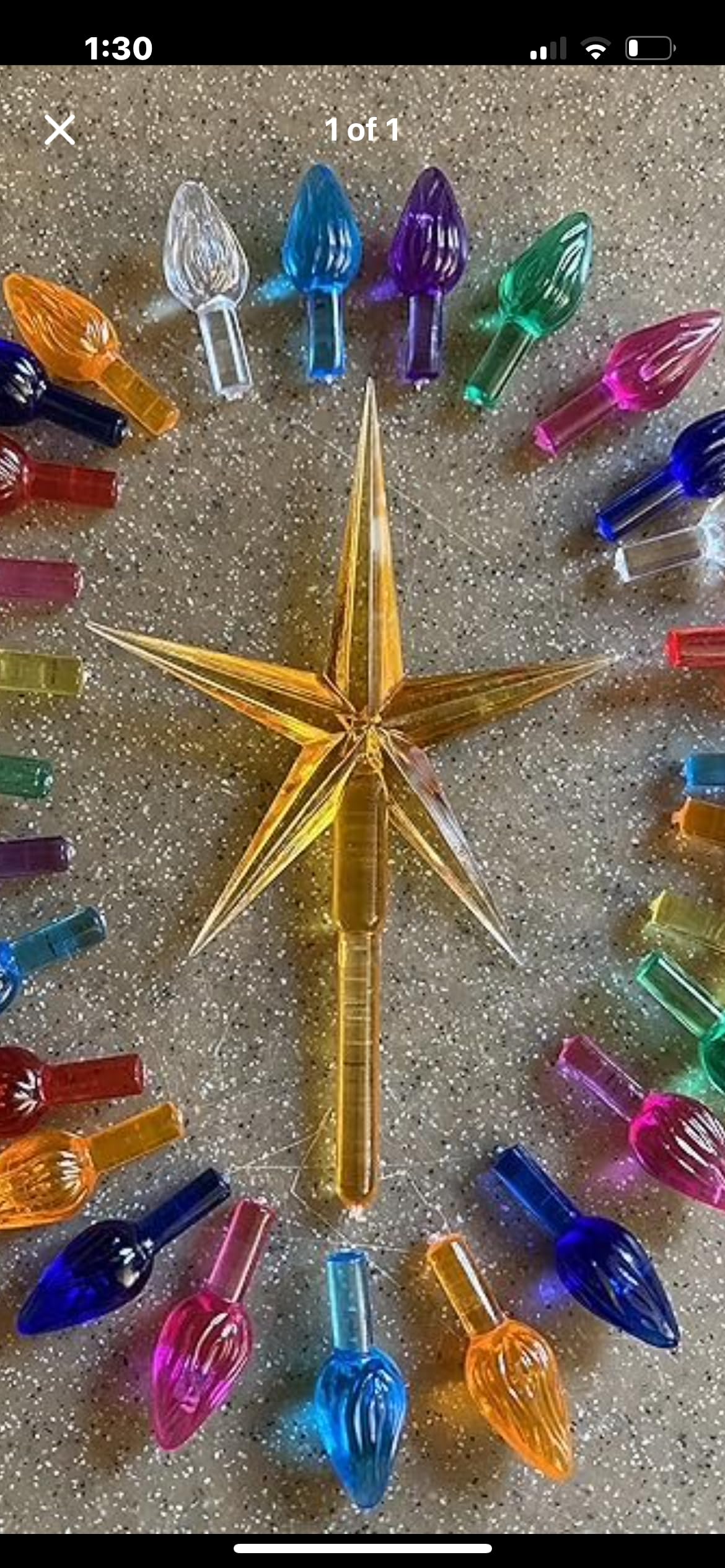 Ceramic Christmas Tree Replacement Lights, 25 Medium Bulbs and 1 Large Star Topper