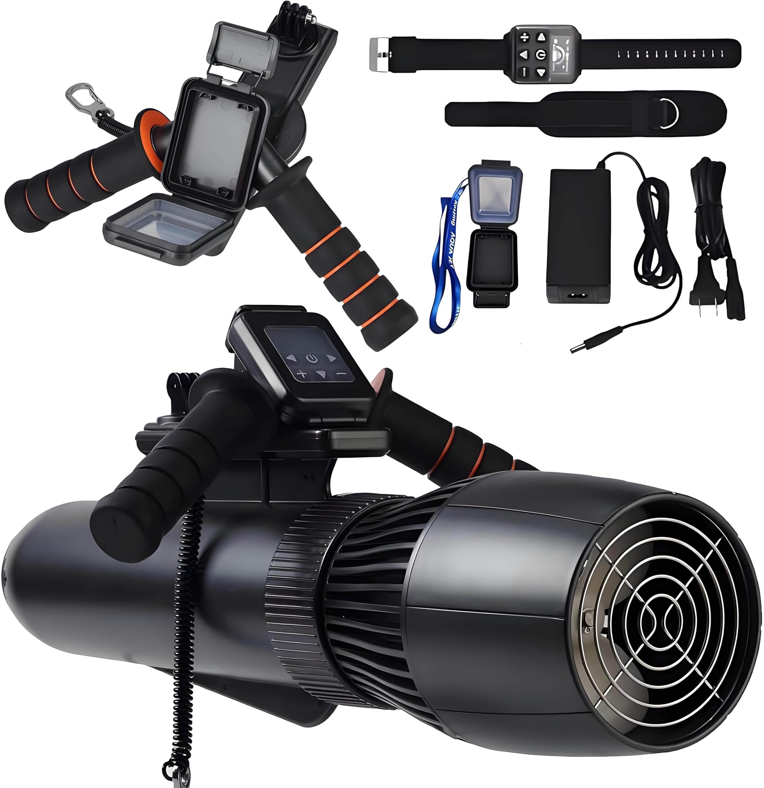 WIANQIAN Electric Underwater Sea Scooter, Snorkeling Propulsion Booster, Submarine Scooter, 3-9Km/H, 10000mAh / 16000mAh, 40m Depth, For Diving, Swimming 16000mah