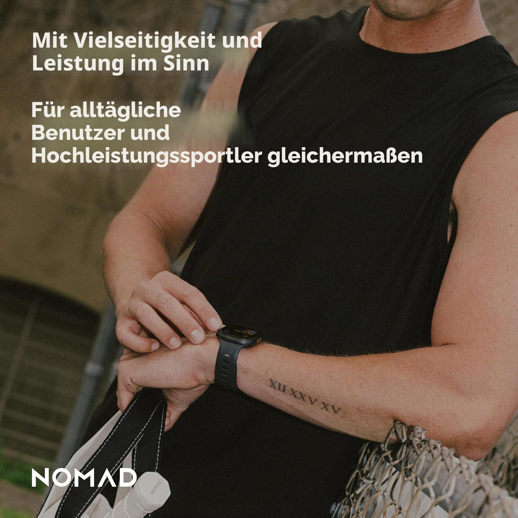 NOMAD Tempo Band | für Apple Watch 49mm | wasserfestes und schlankes Sportarmband
