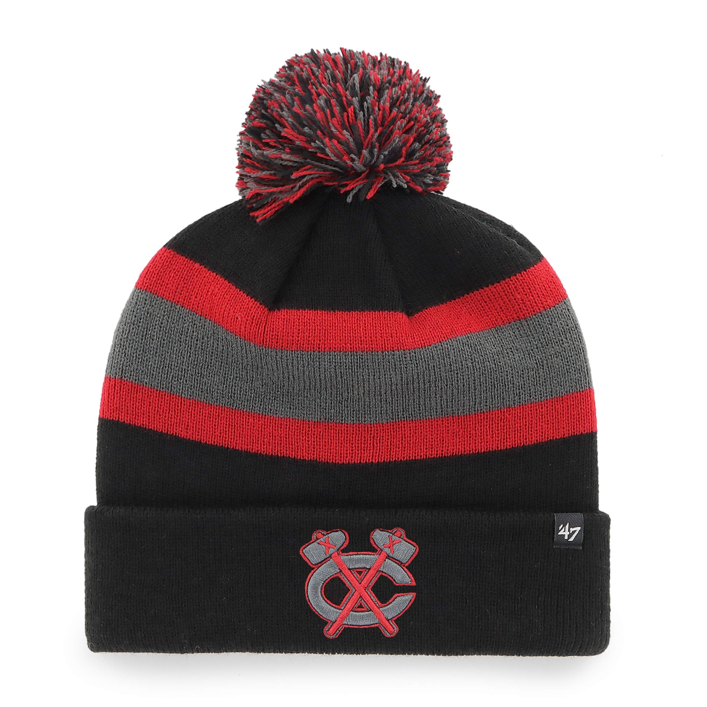 47 NHL knit winter hat Chicago Blackhawks Breakaway black knit hat