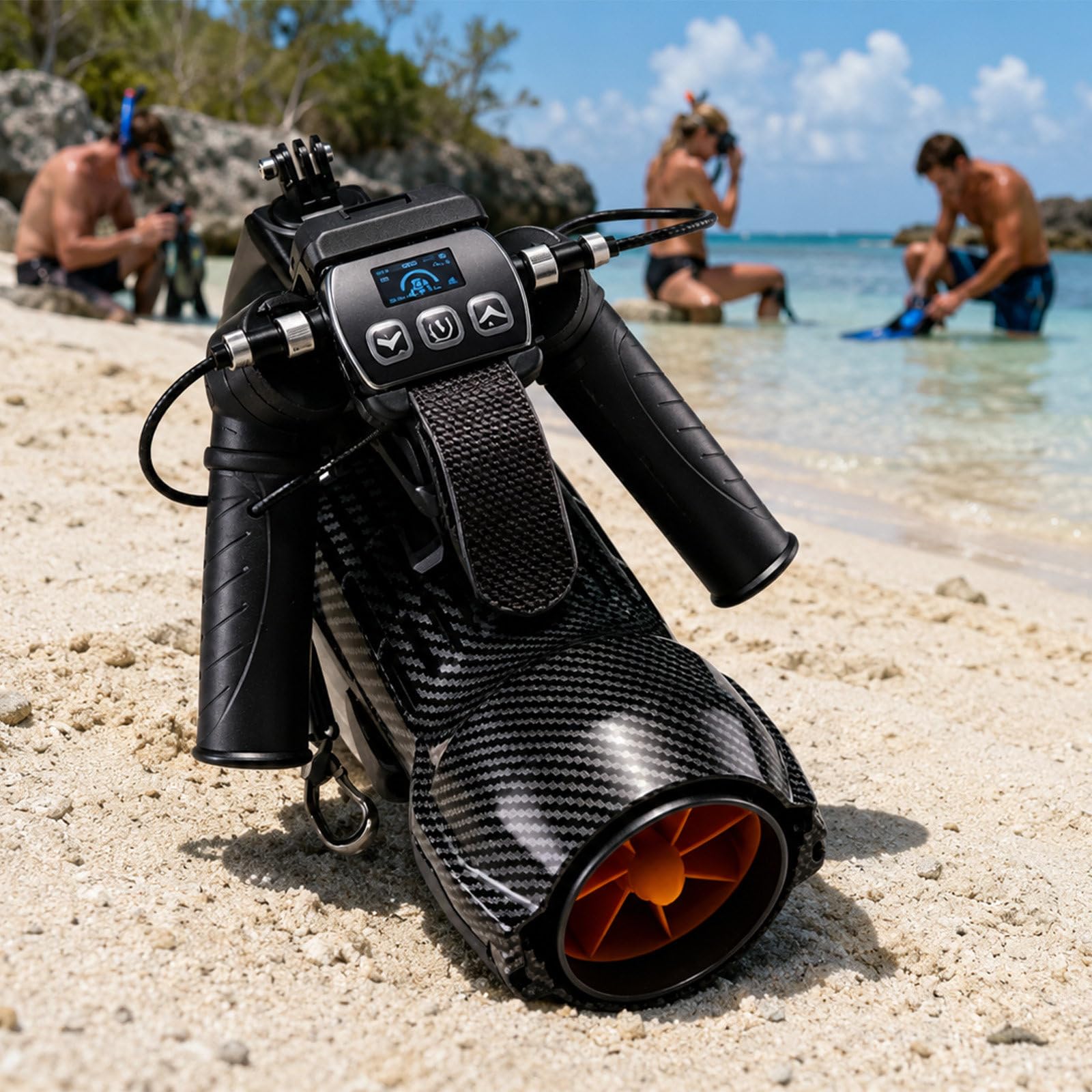 agreilduite 4-In-1 Underwater Scooter SUP Motor, Triple Control (Hand Grip/Finger/Watch Remote),Dual 4400mah Batteries 120 Min Runtime, Underwater Scooter For Swimming Diving Underwater Exploration