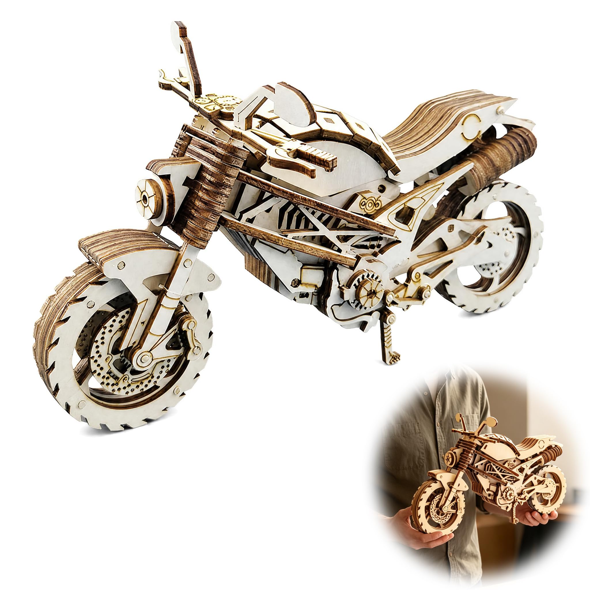 1 Set Motorbike Model Kits for Adults, DIY Motorcycle Puzzle to Build, Adult Craft Kit for Desk Display
