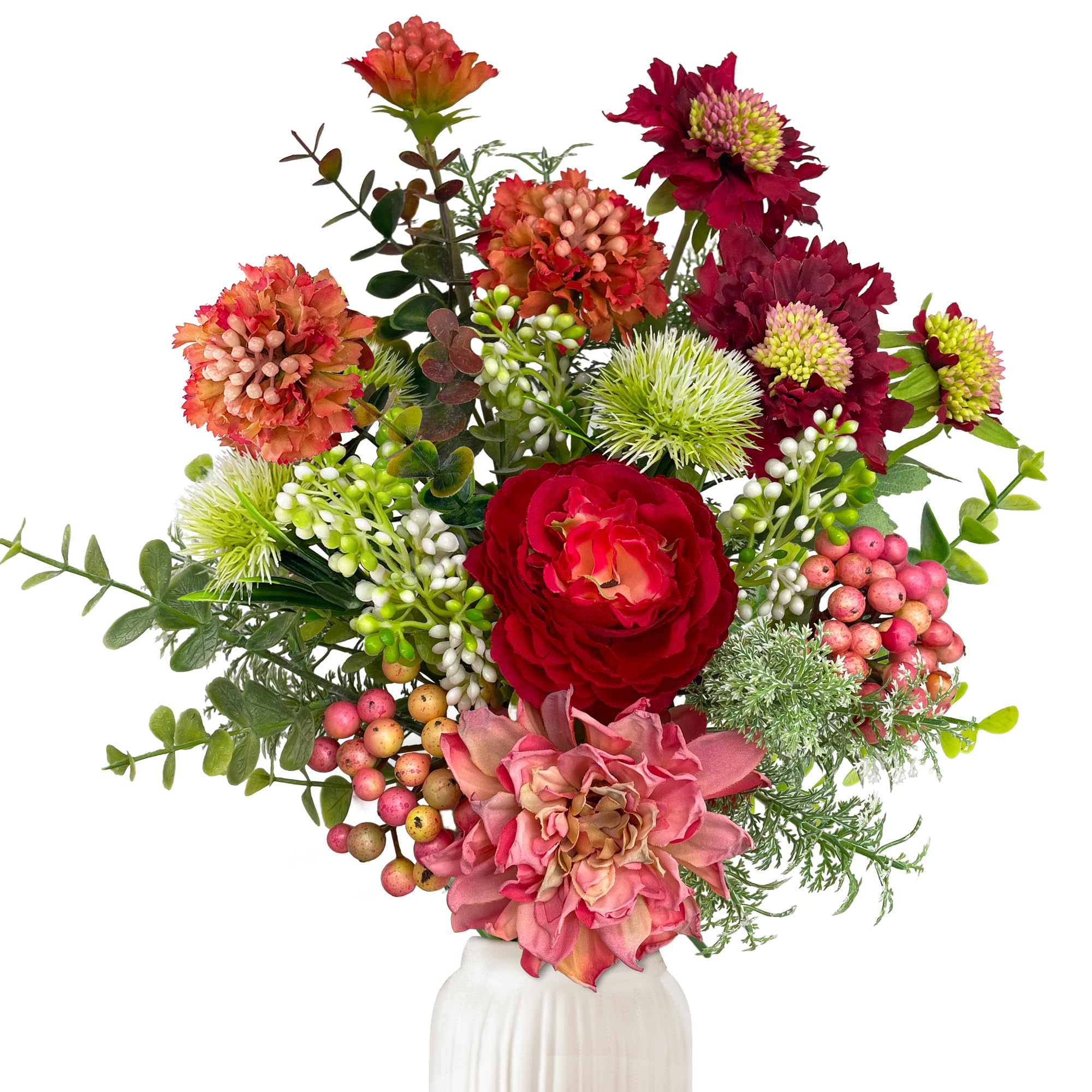 YMIFEEY Kunstblumen wie Echt Künstliche Blumen Frühling Wildblume Blumenstrauß Künstlich Seidenblumen Fake Blumen Pflanzen Zweige Deko Artificial Flowers für Zimmer Tisch Draußen