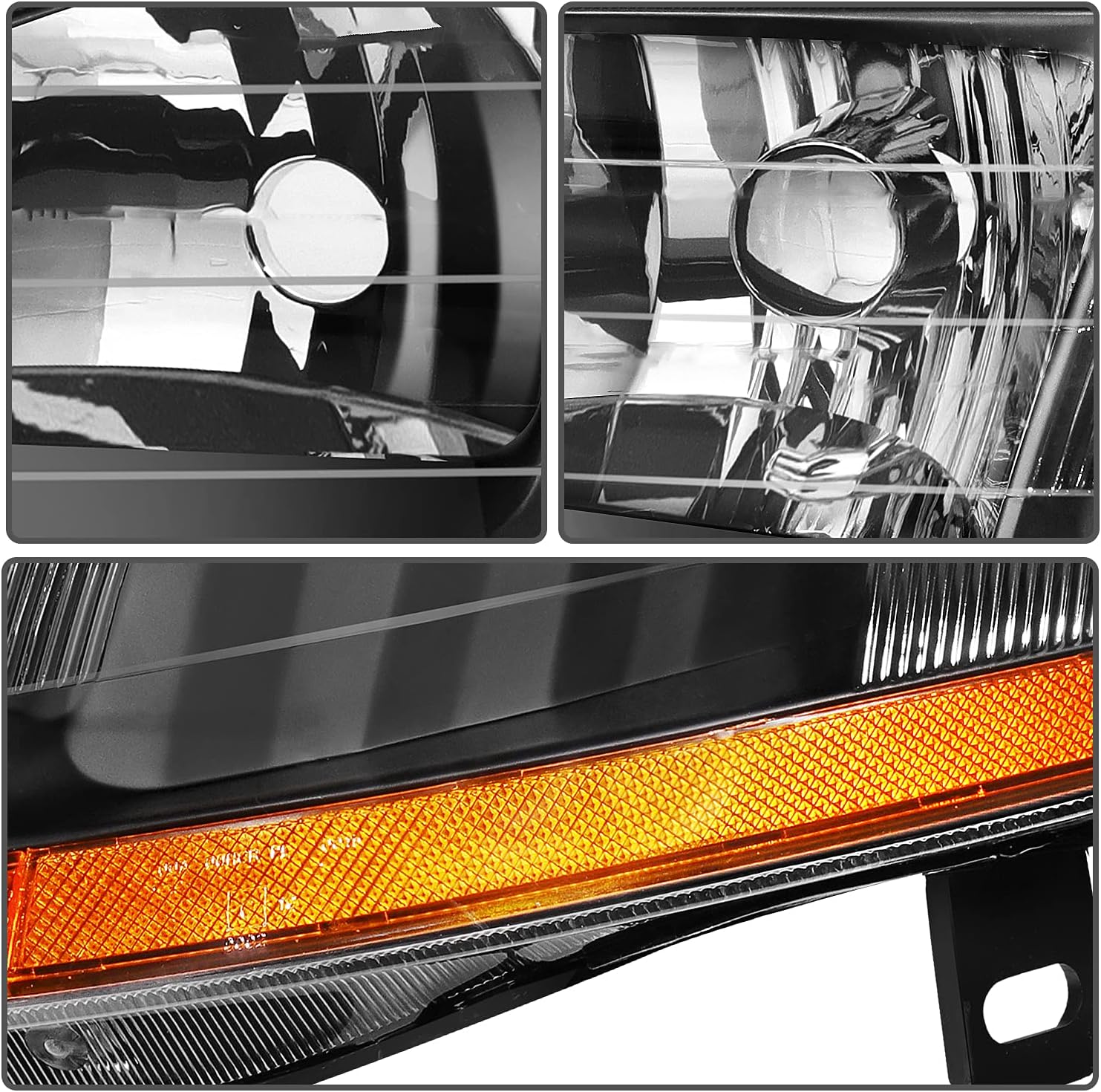 ASAPE Headlights Assembly - 1998-2002 for H-onda Accord Headlight Assembly for H-onda Accord 1998 1999 2000 2001 2002 Replacement Driver and Passenger Side 33101S84A01 33151S84A01