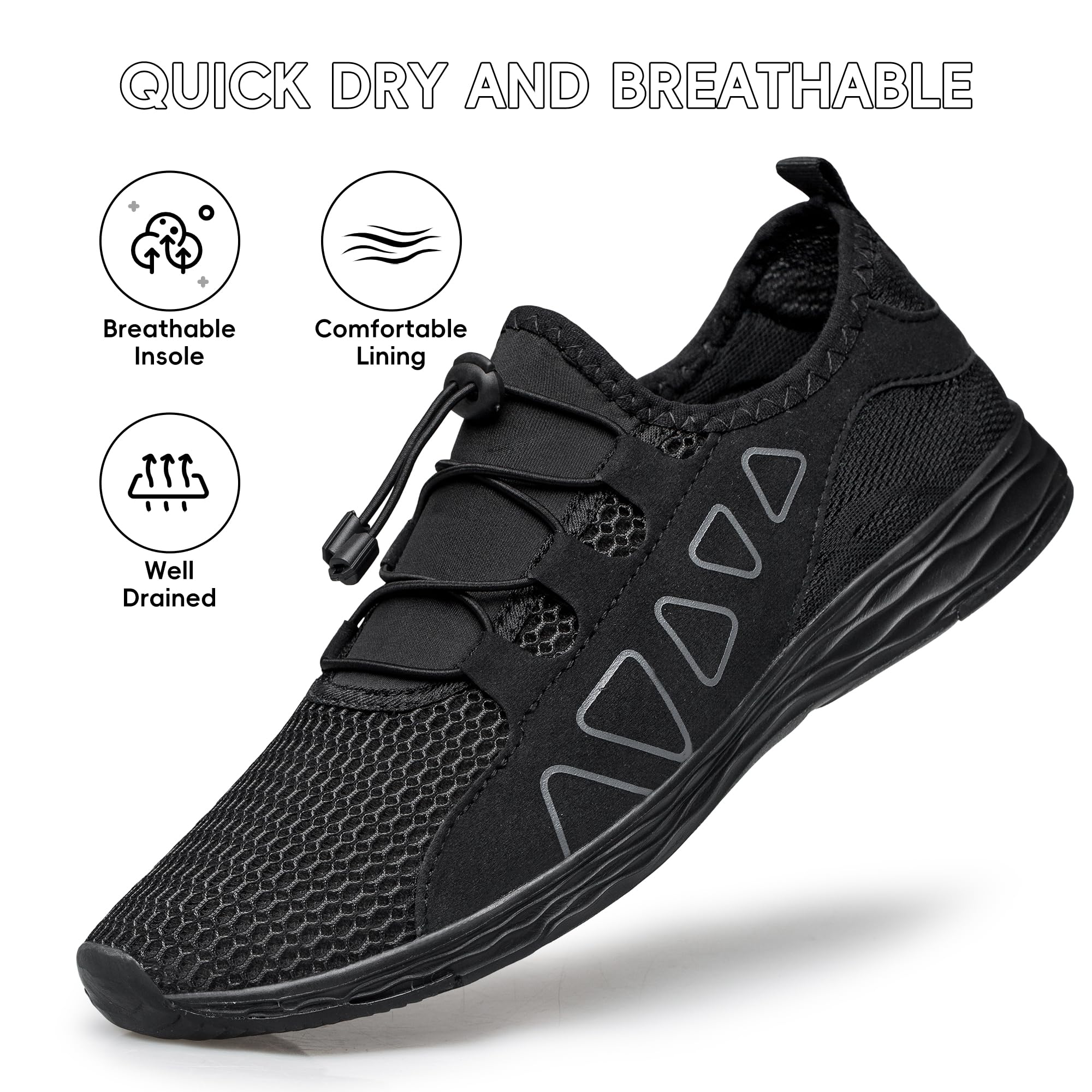 Water Shoes - Scarpe da uomo e donna ad asciugatura rapida leggere unisex spiaggia sport a piedi nudi Tutto EU