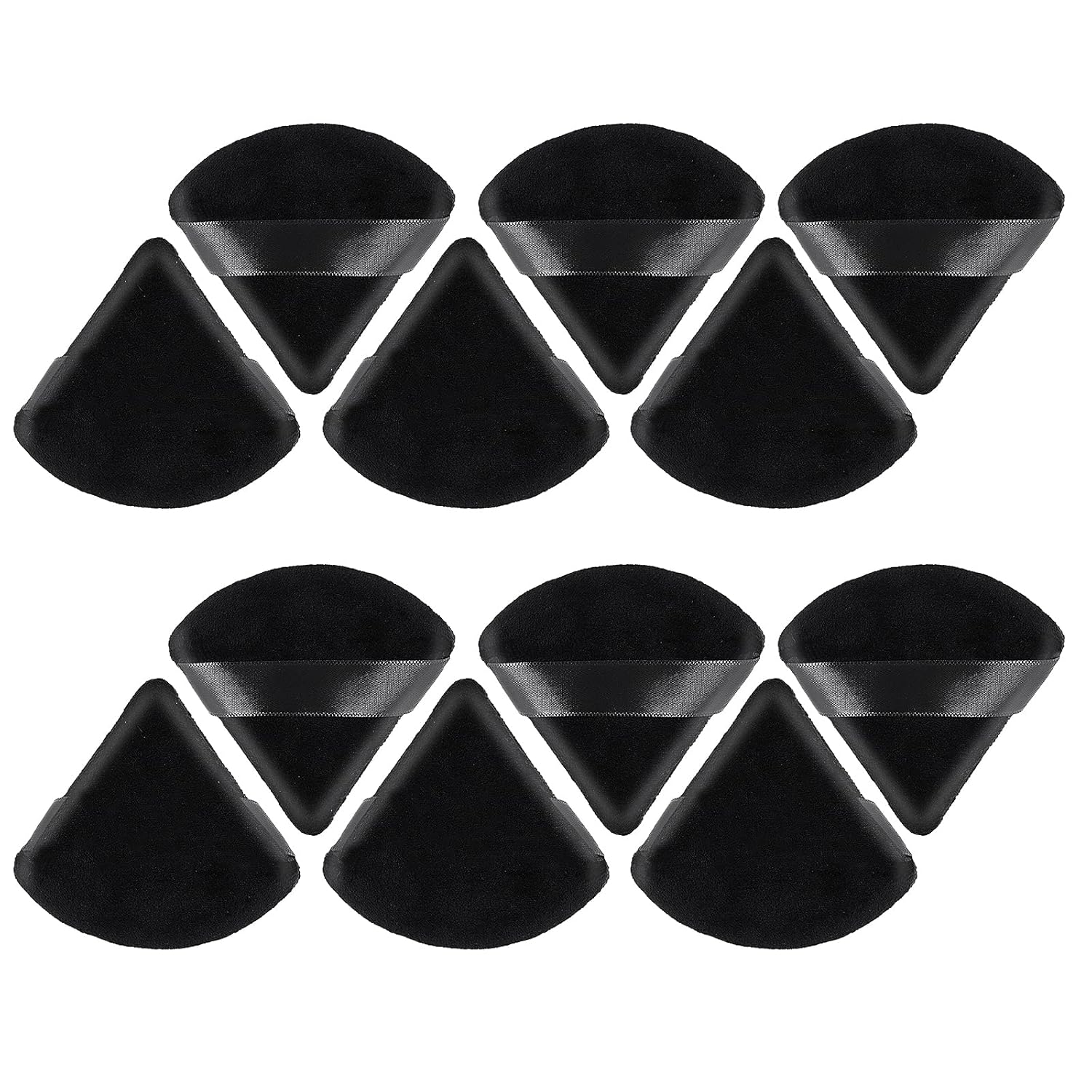 Sibba 12Pcs Powder Puff Triangle Shape Face Makeup Puff for