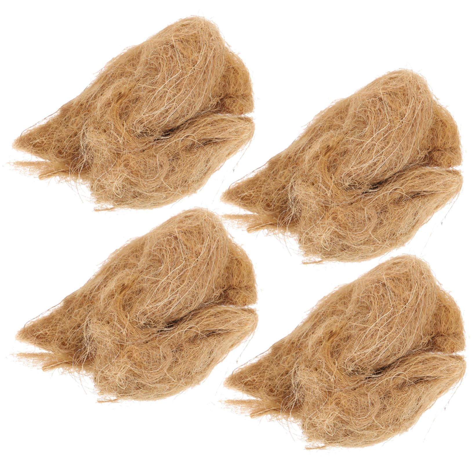 SUPVOX 4Pcs Natural Jute Fire Starters Essential Camping Flame Tools for Outdoor Survival Easy to Use Starters for Campfires and Grilling