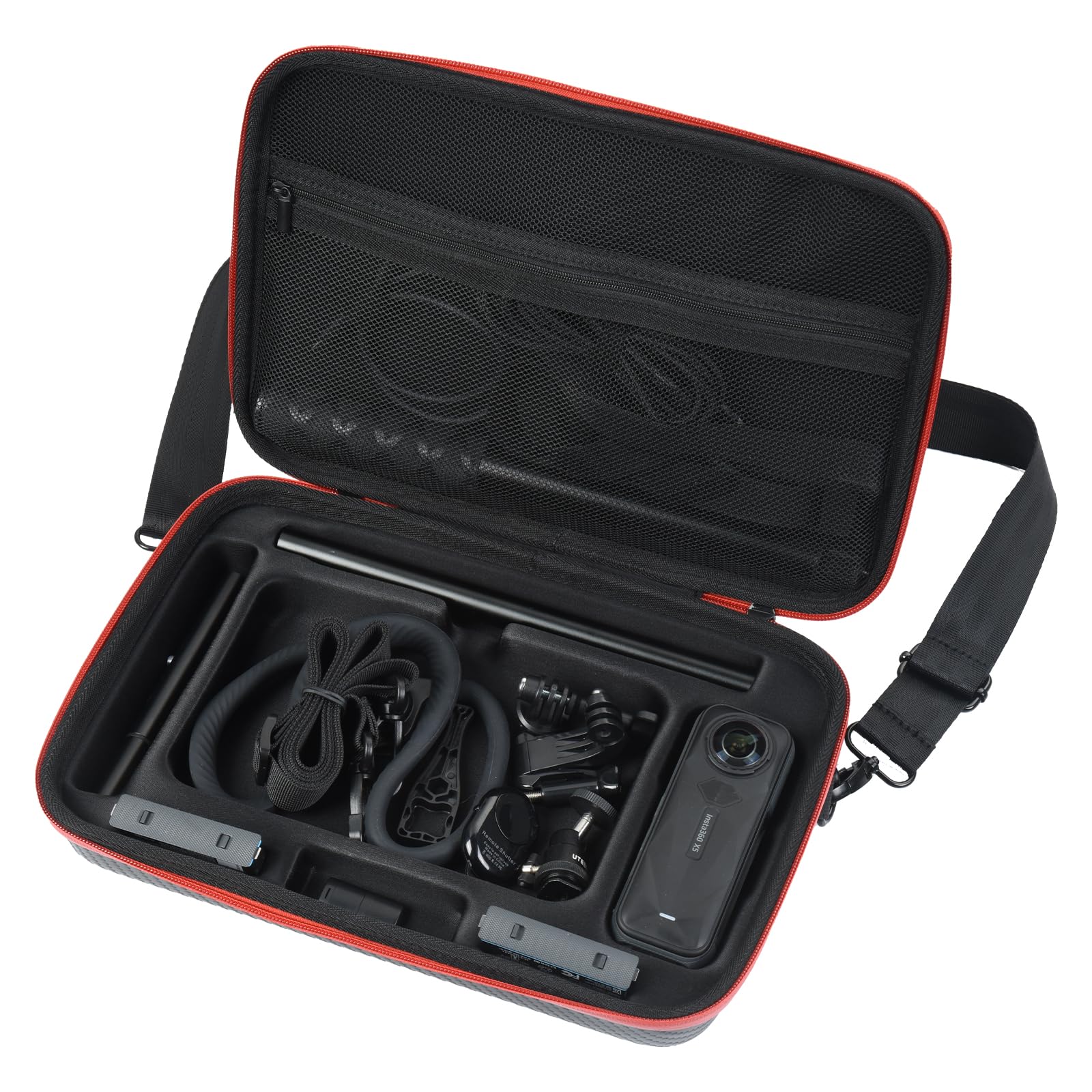 UTEBIT Borsa per valigie Insta360 X5, borsa a tracolla impermeabile portatile con tracolla, custodia a prova di caduta per accessori Insta 360 X5