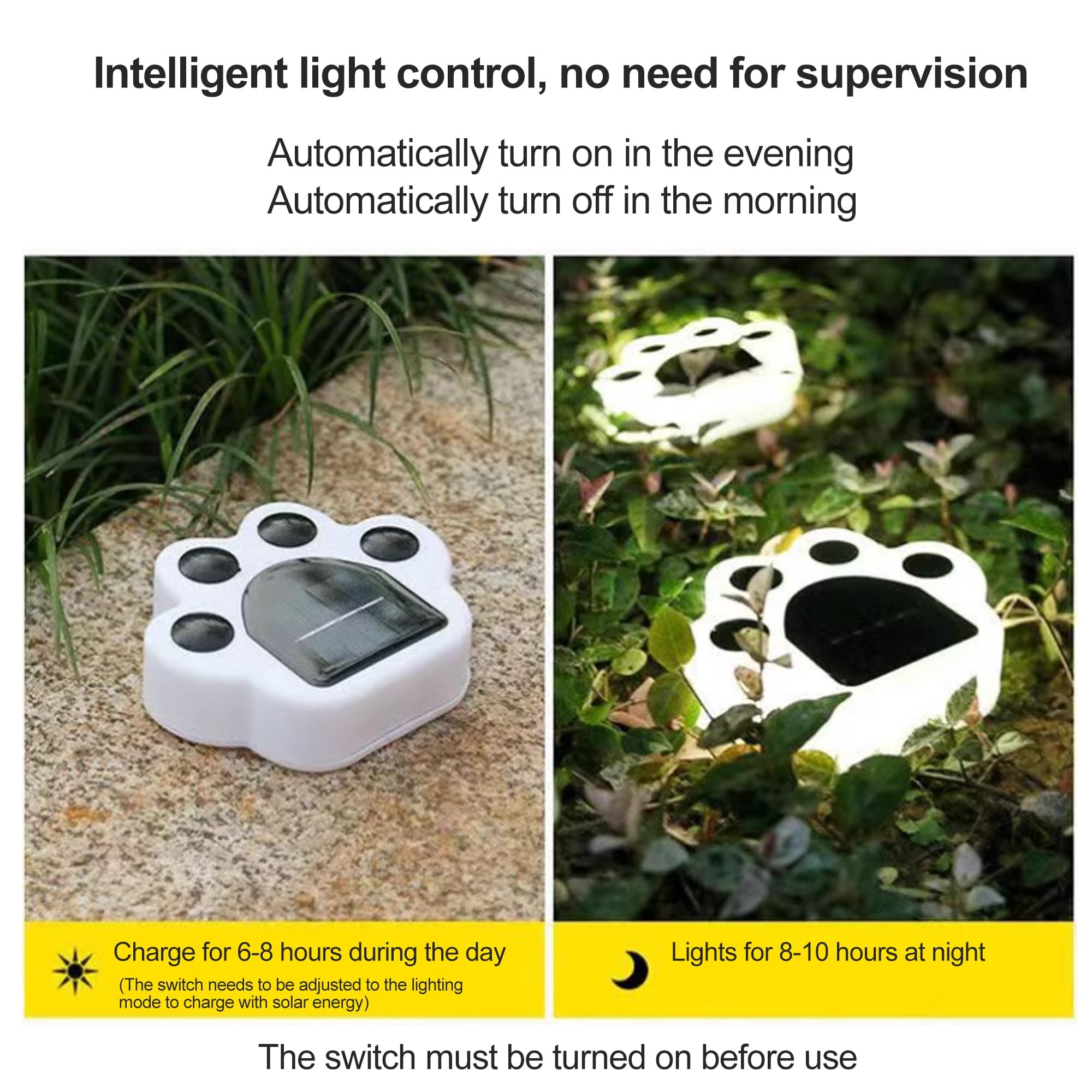 4 confezioni di luci solari da terra, Lampada solare da giardino, luci per vialetti paesaggistici da giardino, IP65 impermeabile, per decorazioni per portici anteriori, patio, cortile, vialetto(luce b