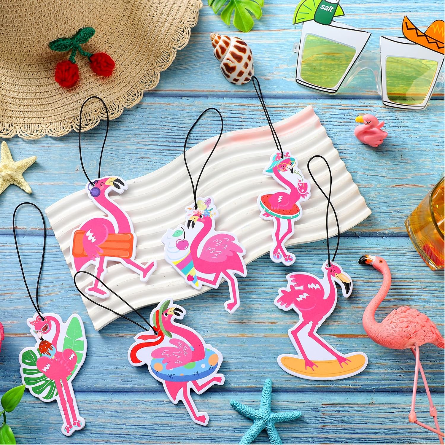Demissle 24 Pcs Flamingo Air Freshener Bulk, Scented Long Lasting image 3