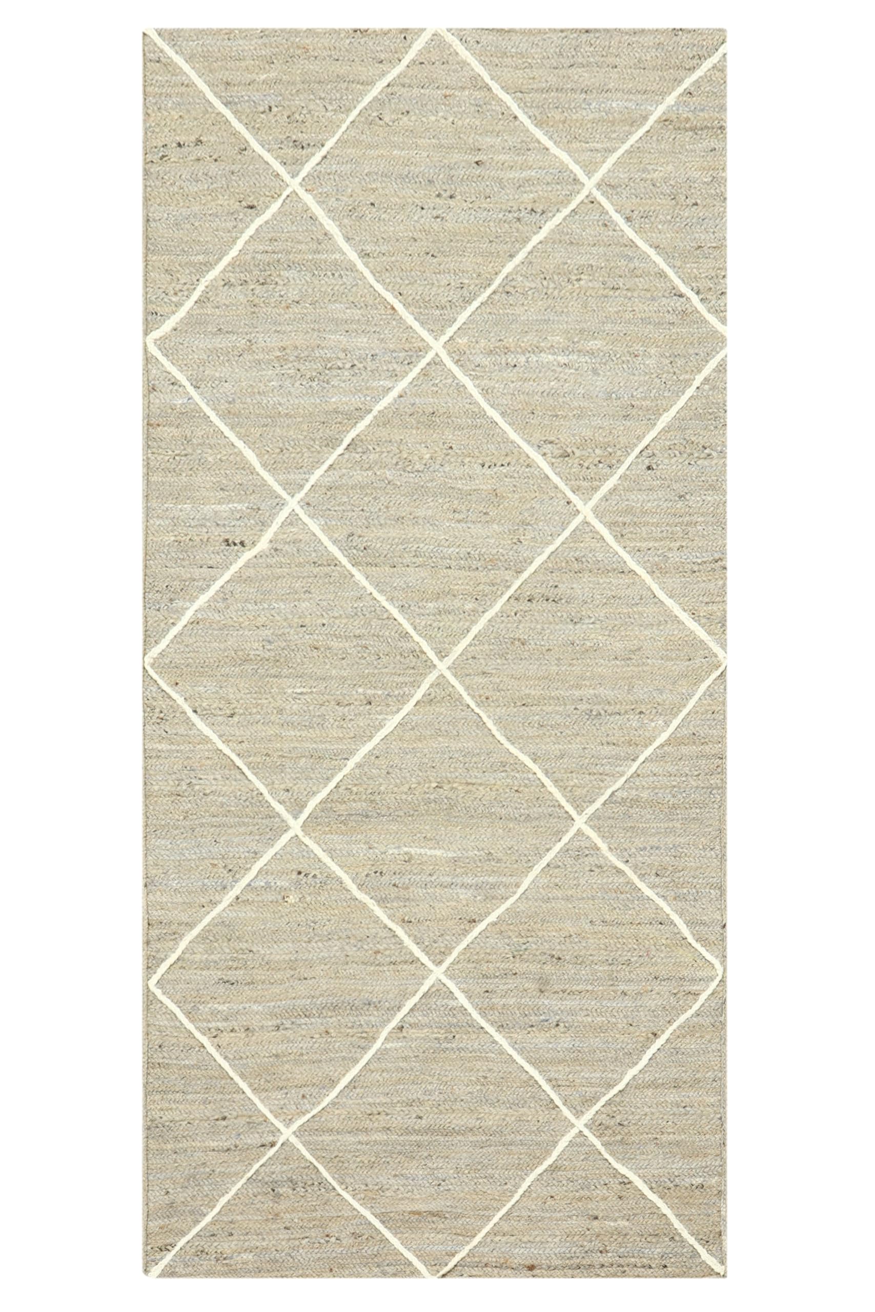 Tapis en jute pour terrasse et cuisine | Ambiance bohème grise