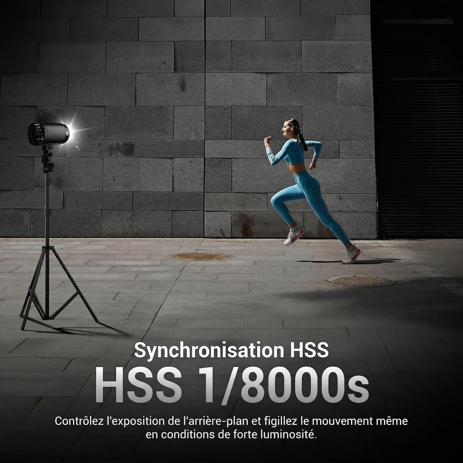 NEEWER 120Ws 2,4G TTL Flash Stroboscopique Extérieur, Flash Monobloc Portable de Studio HSS 1/8000s avec Lampe Pilote,Batterie 3000mAh, 420 éclairs,Temps de Recharge de 1,5s, pour Photo et Prise, Q120